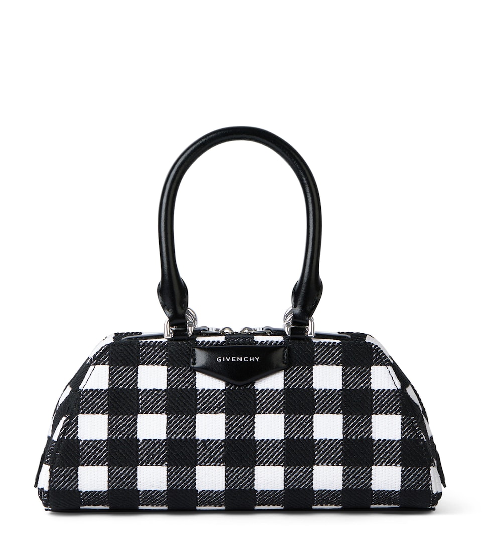 Givenchy Mini Check Antigona East-West Top-Handle Bag