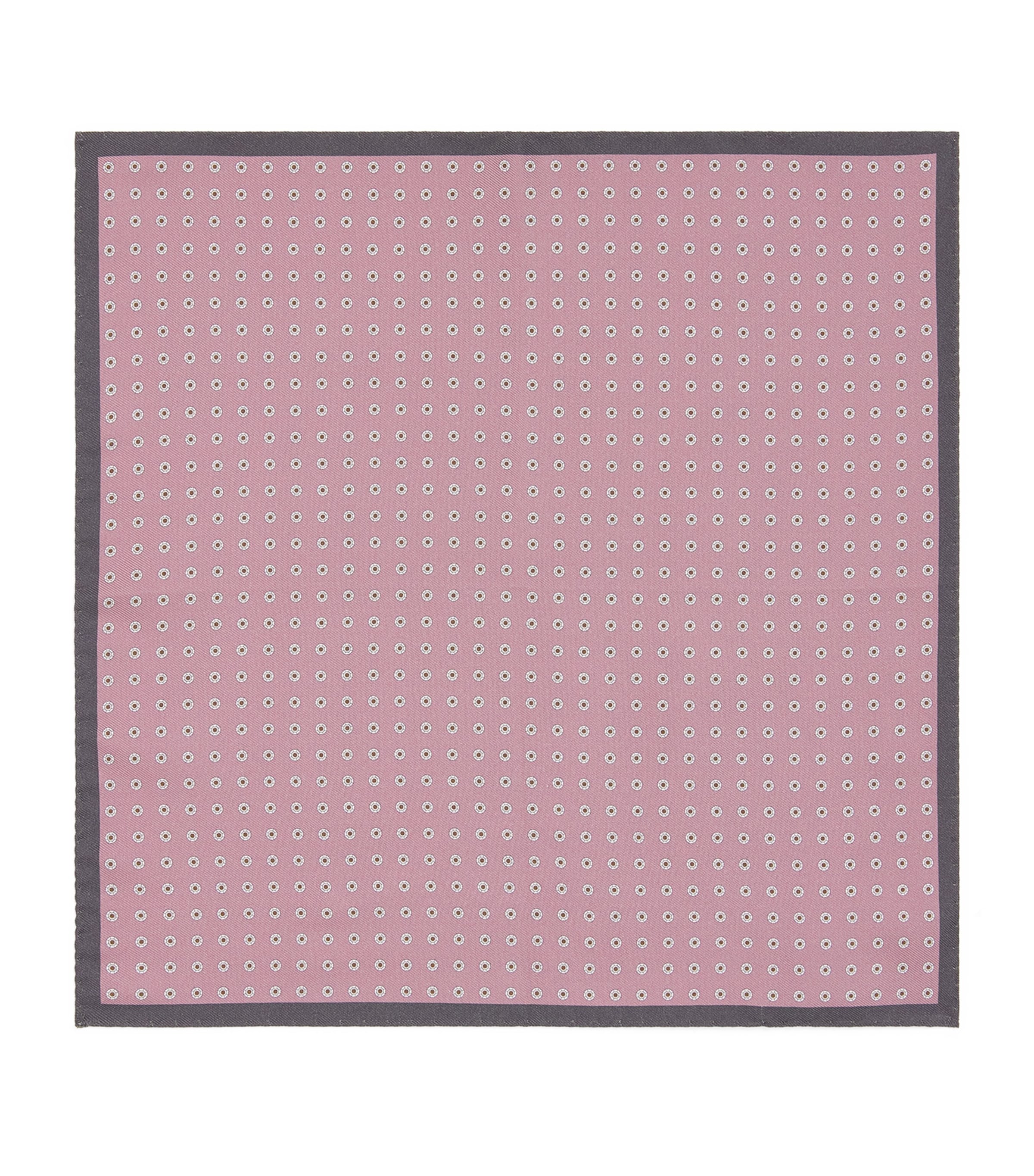 Canali Silk Medallion Print Pocket Square