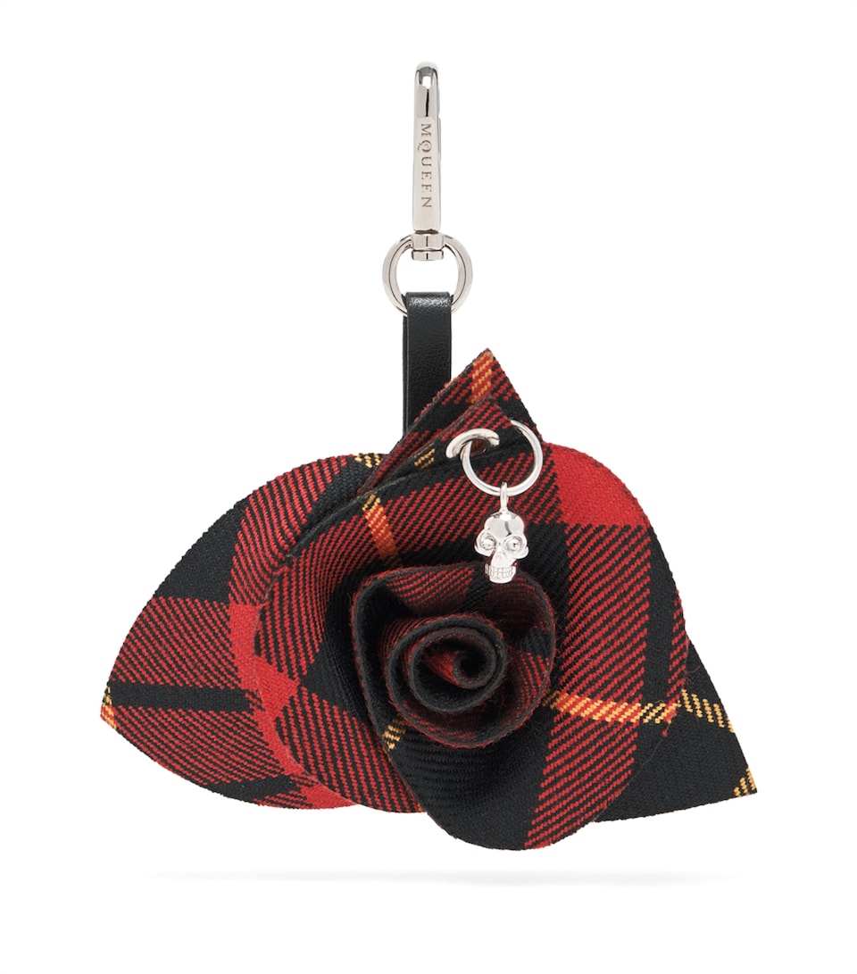 Tartan Rose Bag Charm