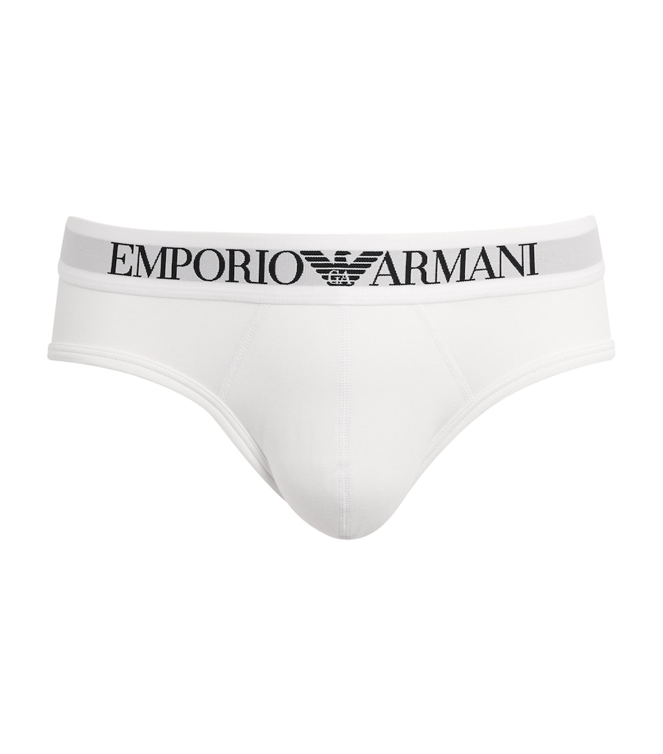 Stretch-Cotton Logo Briefs