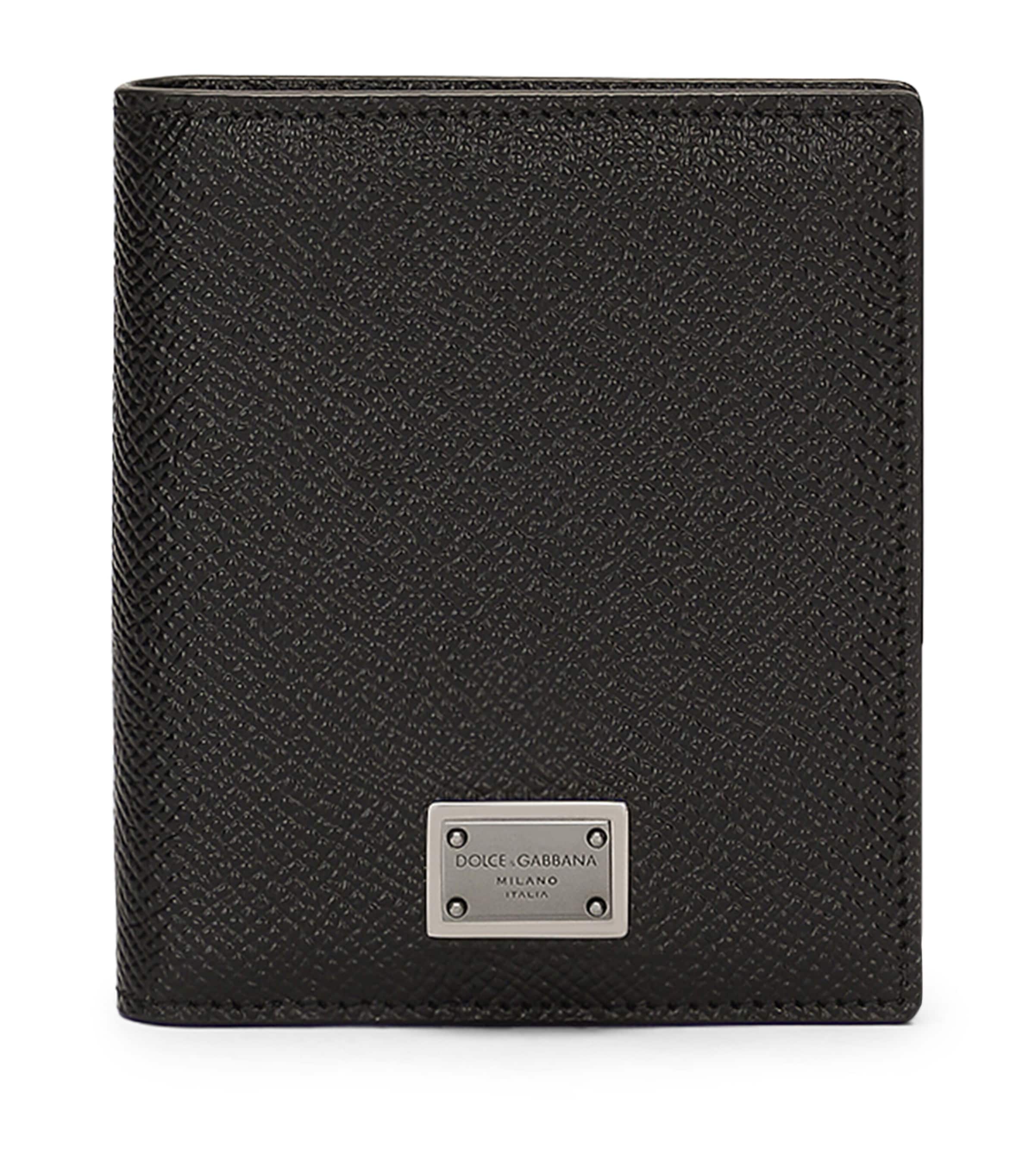 折りたたみ財布 DOLCE & GABBANA Wallet With Branded Plaque Dolce & Gabbana Leather Logo Plaque Bifold Wallet | Harrods US
