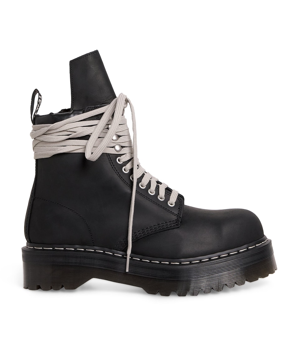 Rick Owens x Dr. Martens Leather Steel Toe Boots