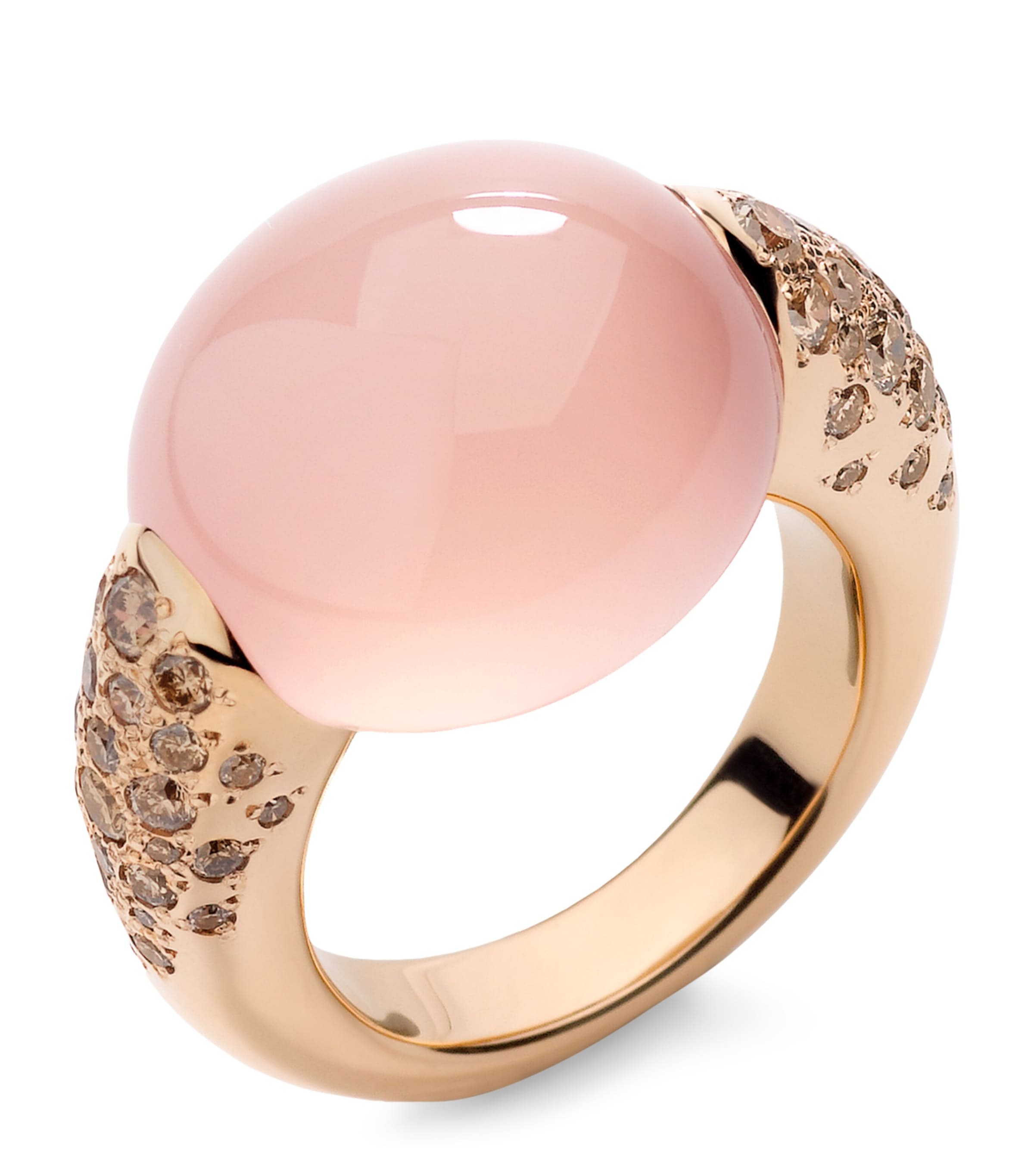 Rose Gold, Diamond and Rose Quartz Iconica Ring