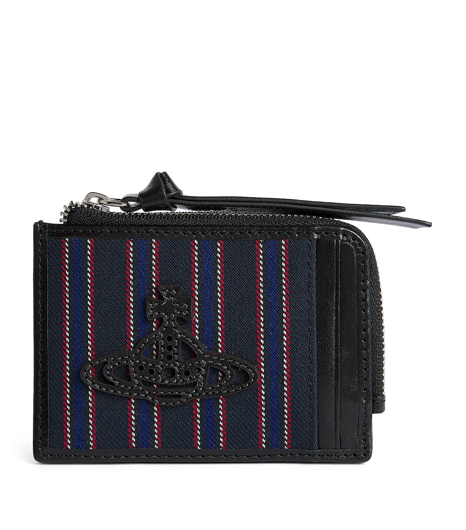 Vivienne Westwood Stripe Zip Card Holder Blue