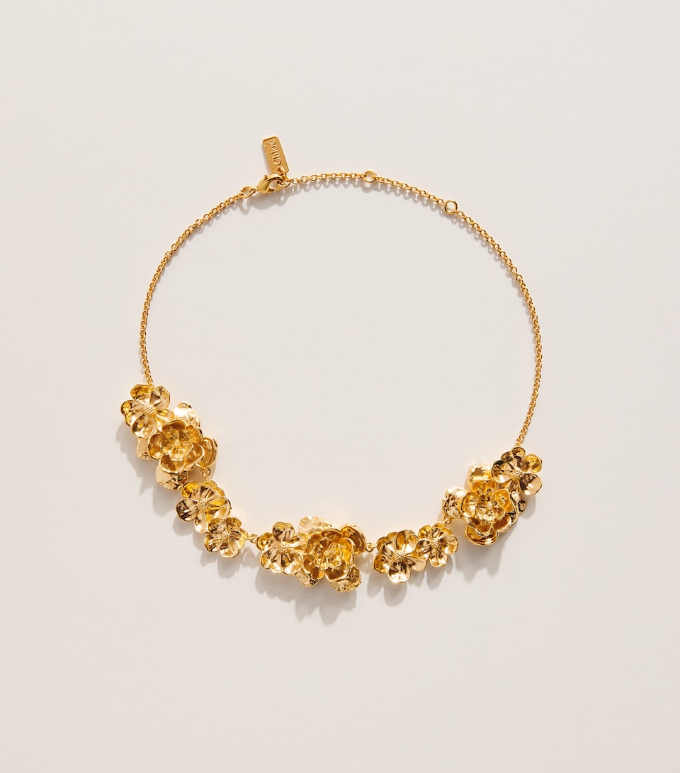 Chloé Bouquet Choker Necklace Vintage Gold