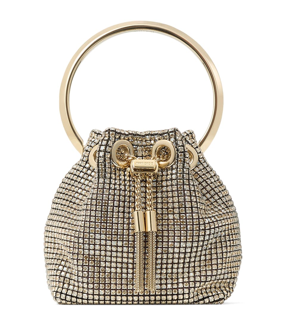 Jimmy Choo Micro Embellished Bon Bon Top-Handle Bag Champagne/light Gold