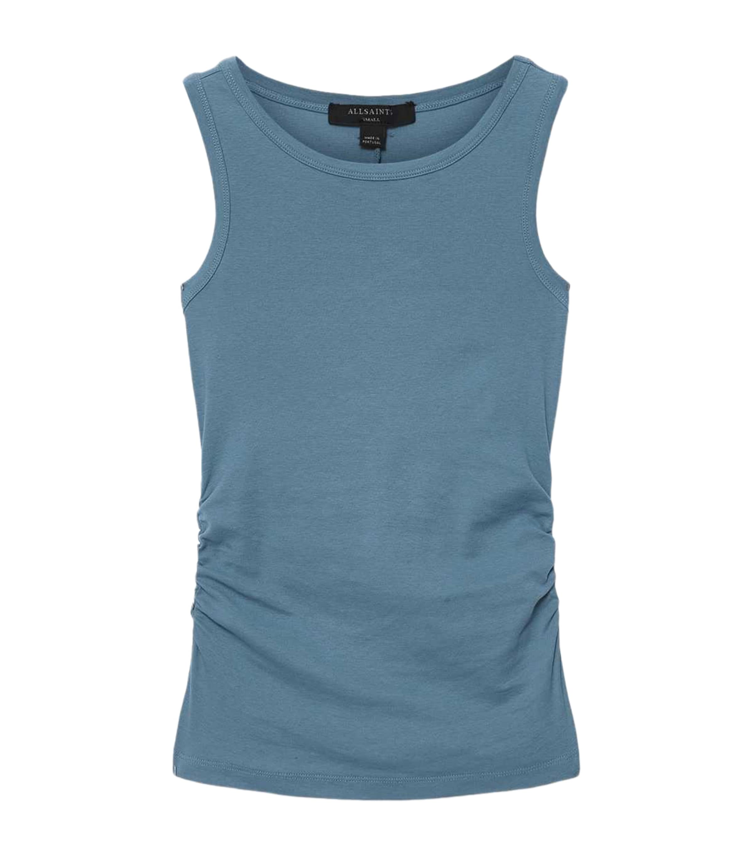 AllSaints Womens Ruched Katarina Tank Top Captain Blue