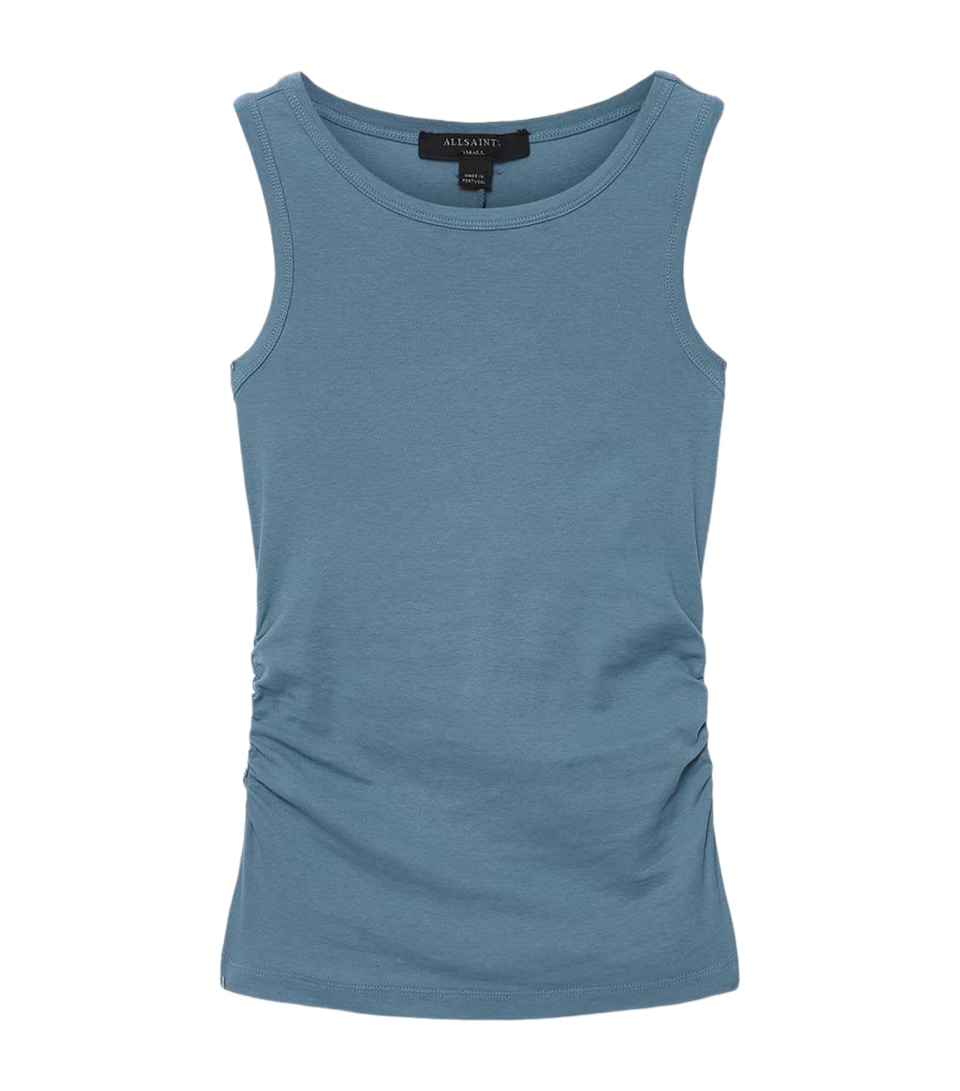 AllSaints Womens Ruched Katarina Tank Top Captain Blue