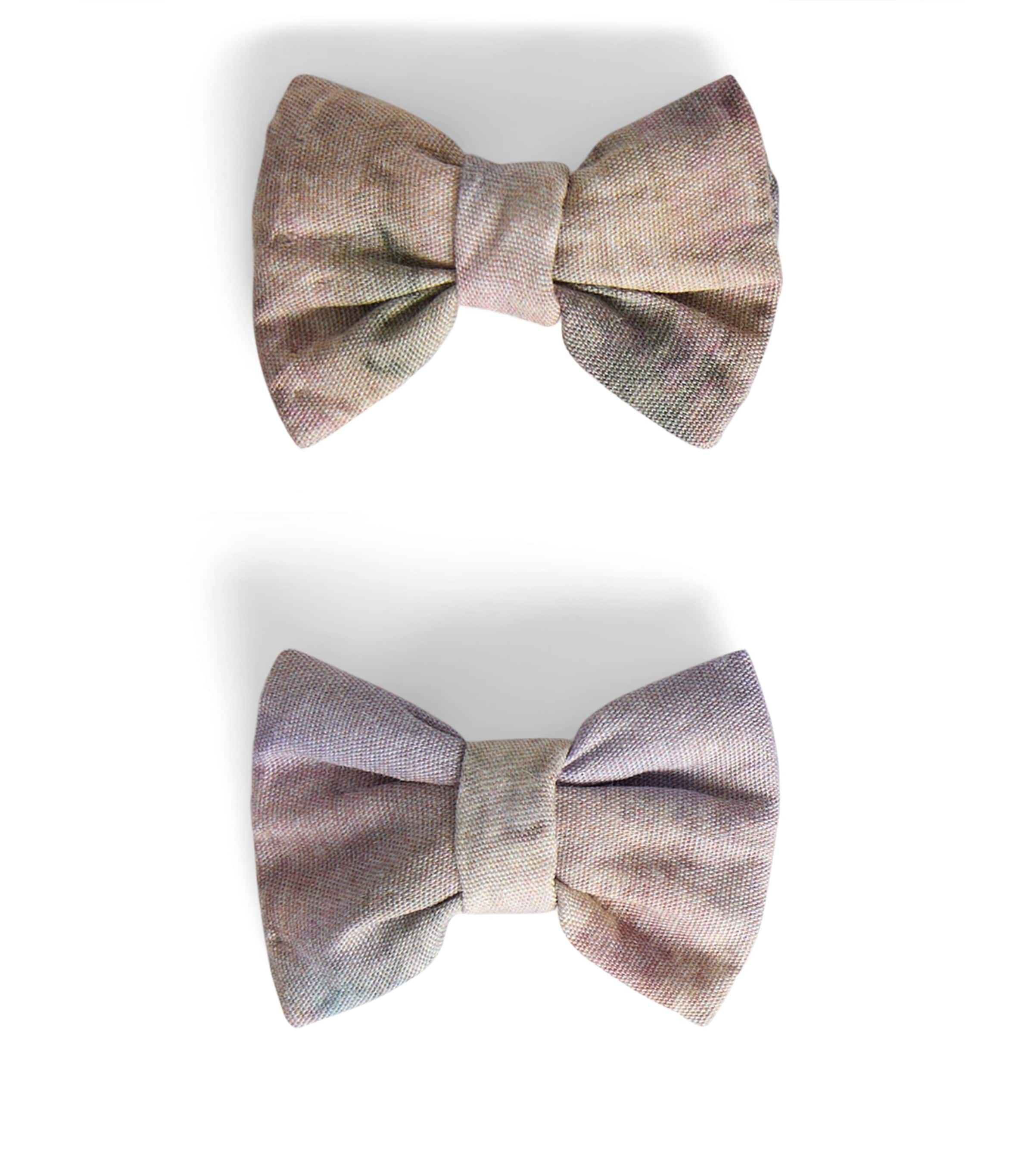 Bonpoint Bow Hair Clips (Set of 2) Bleu Ardoise
