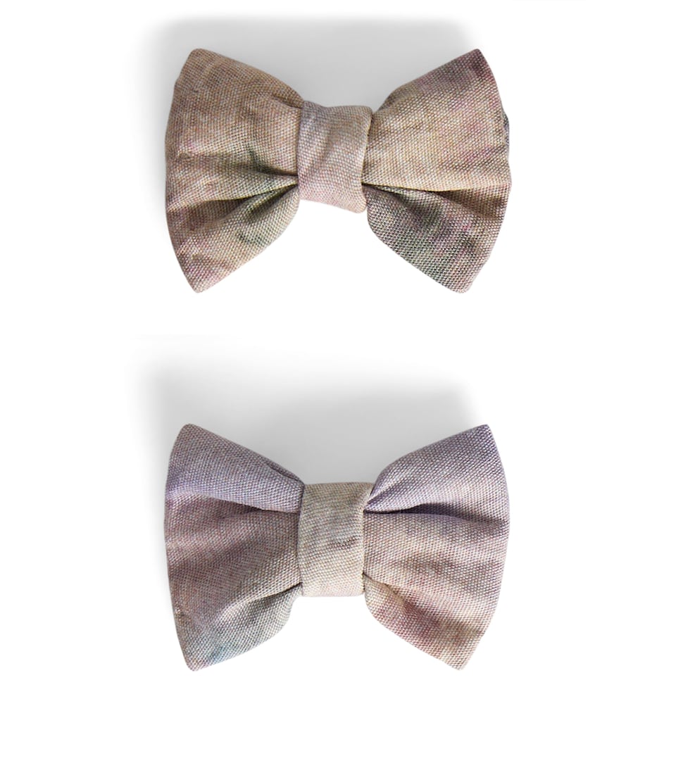 Bonpoint Bow Hair Clips (Set of 2) Bleu Ardoise