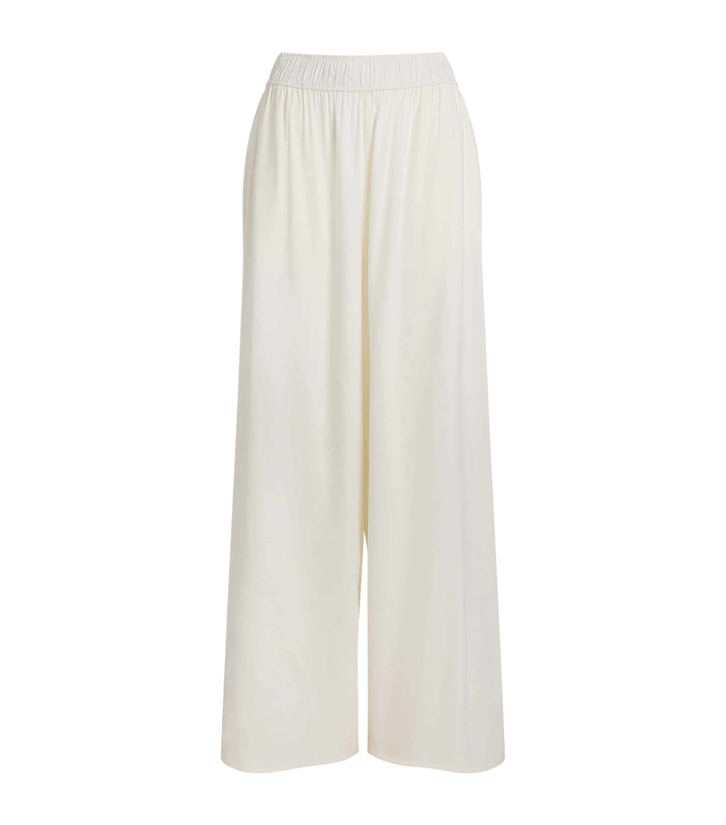 CAMILLA AND MARC Womens Linen-Blend Chara Wide-Leg Trousers Cream Mcrm