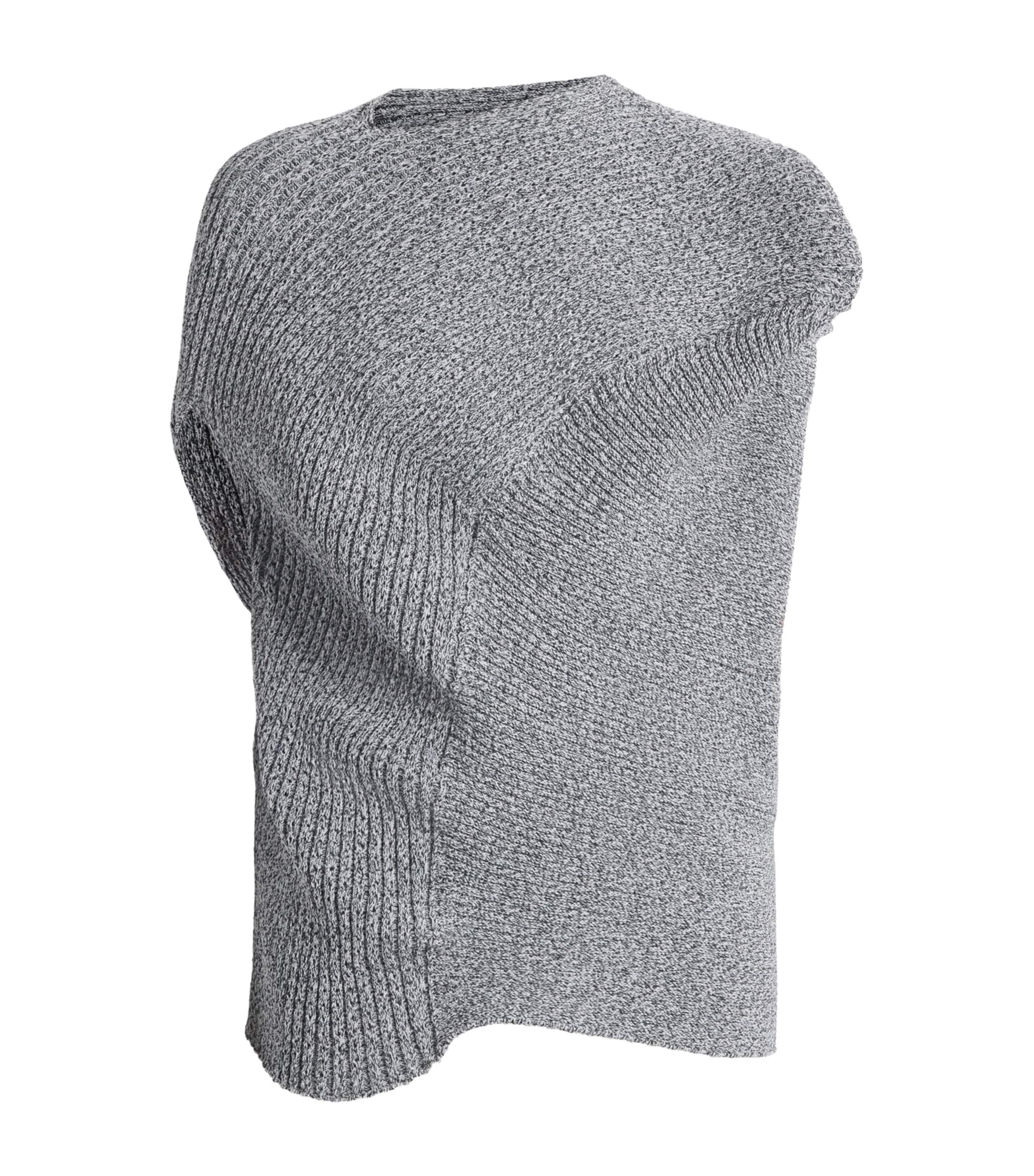 Issey Miyake Womens Found Stone Knitted Top Grey