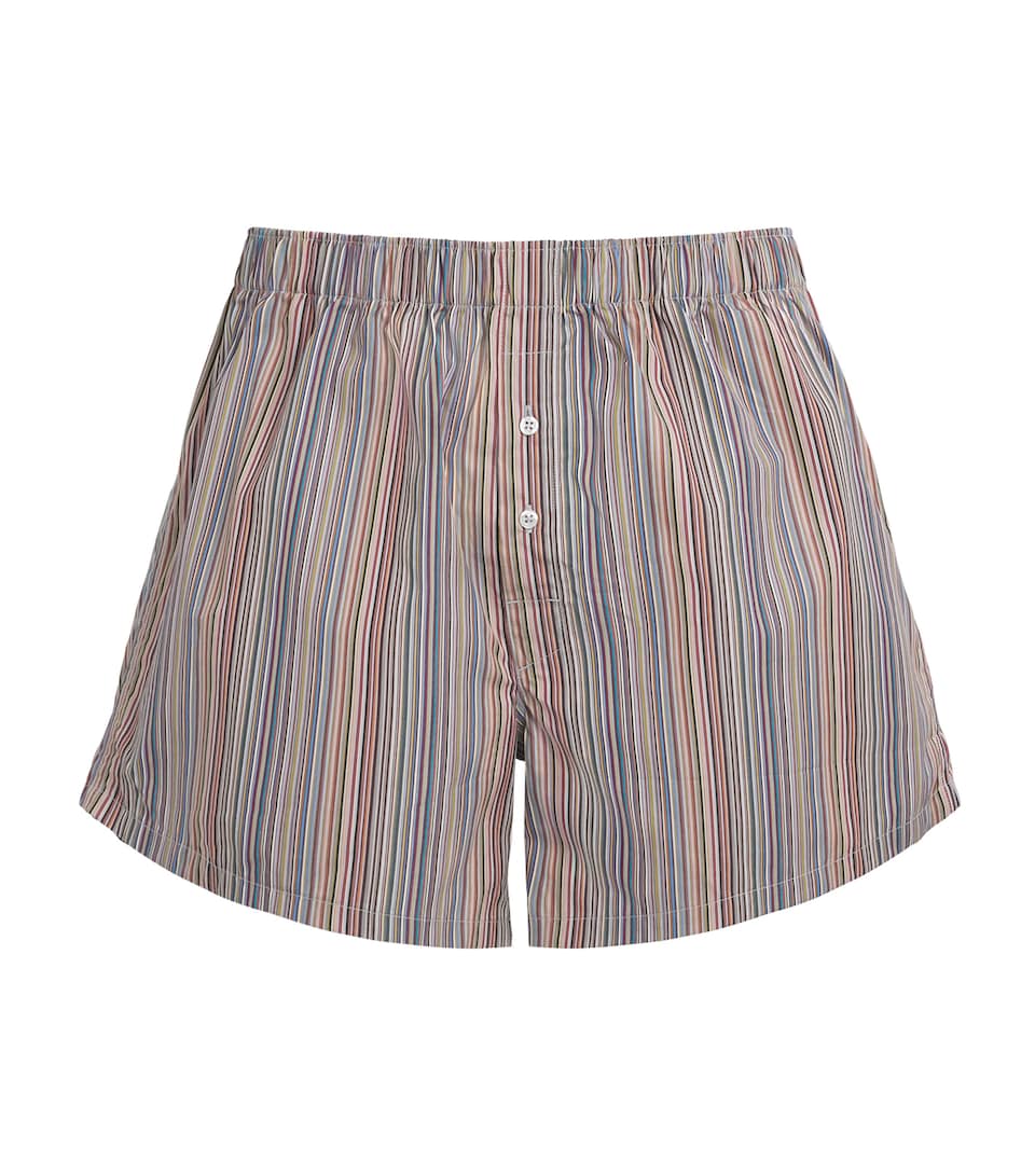 Paul Smith Mens Cotton Signature Stripe Boxer Shorts Coloured