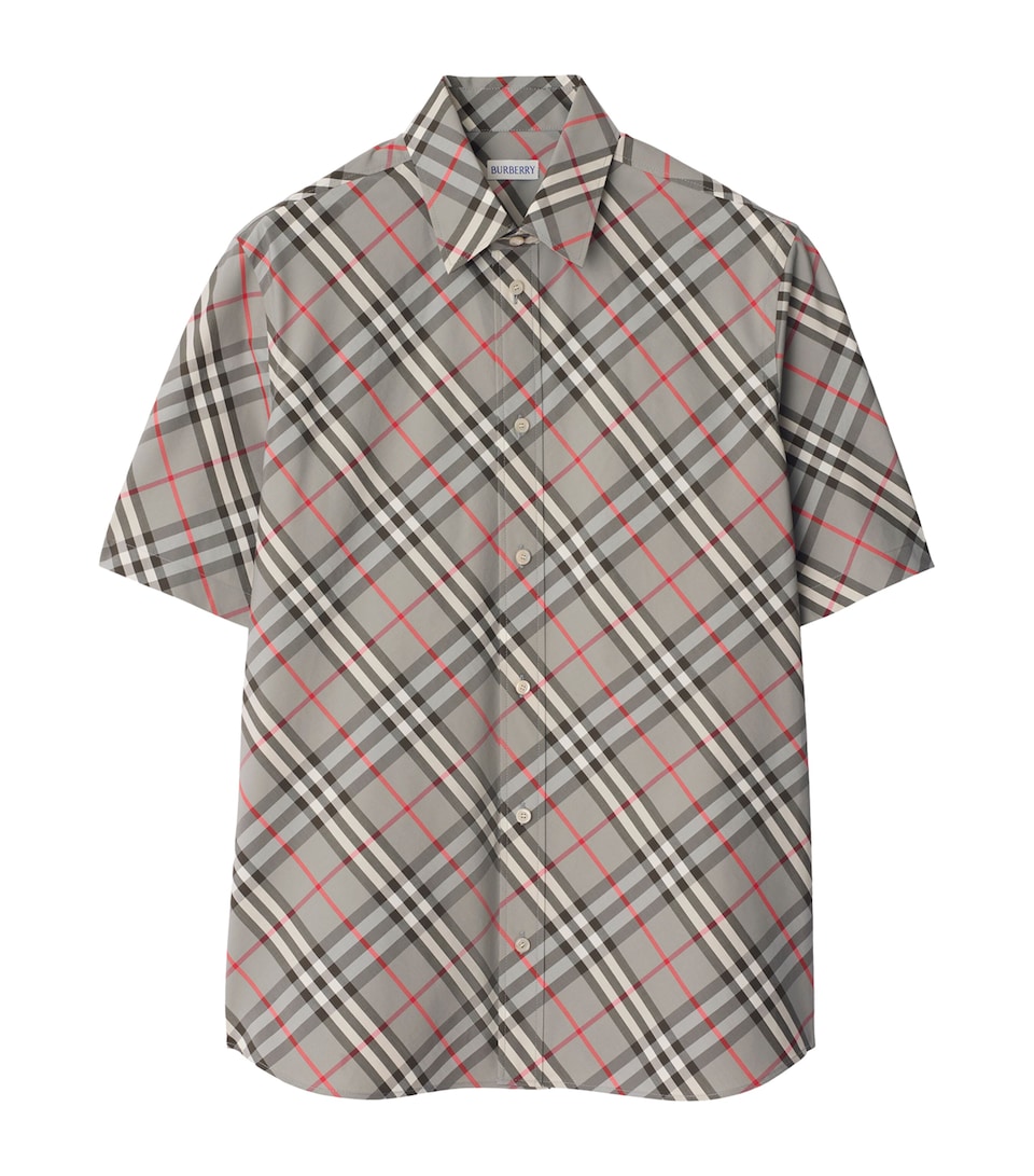 Cotton Check Short-Sleeve Shirt