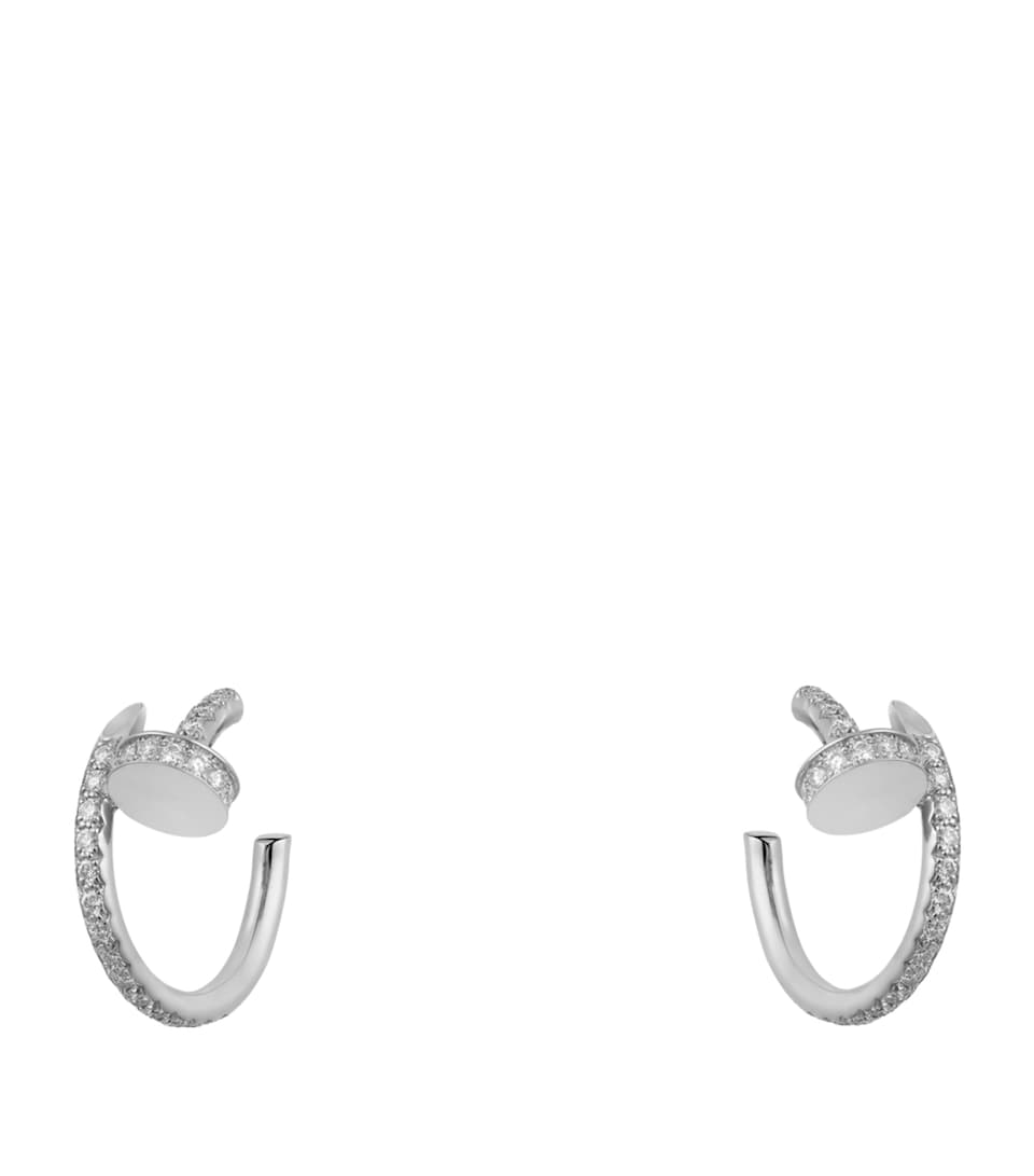 White Gold and Diamond Juste un Clou Earrings