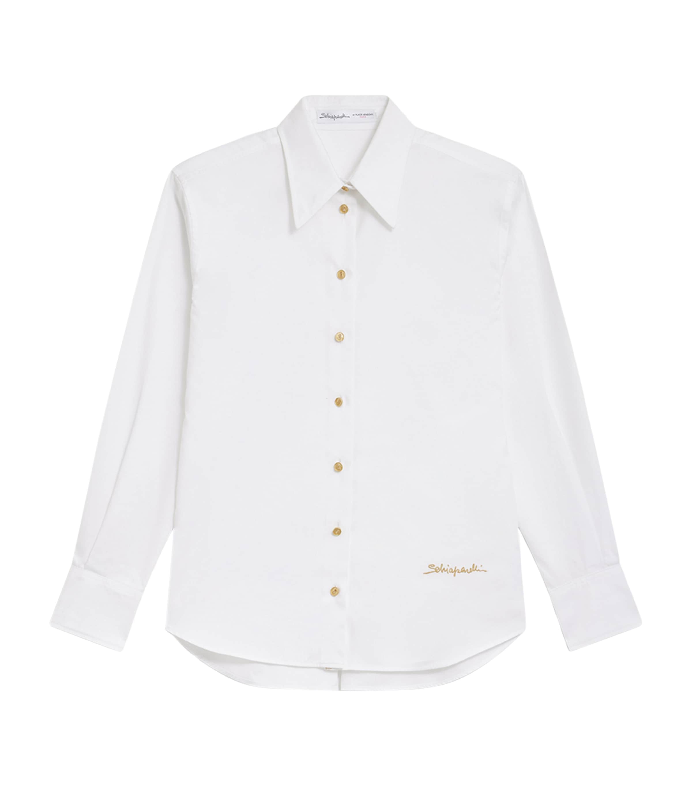 Schiaparelli Womens Cotton Measuring Tape Shirt White