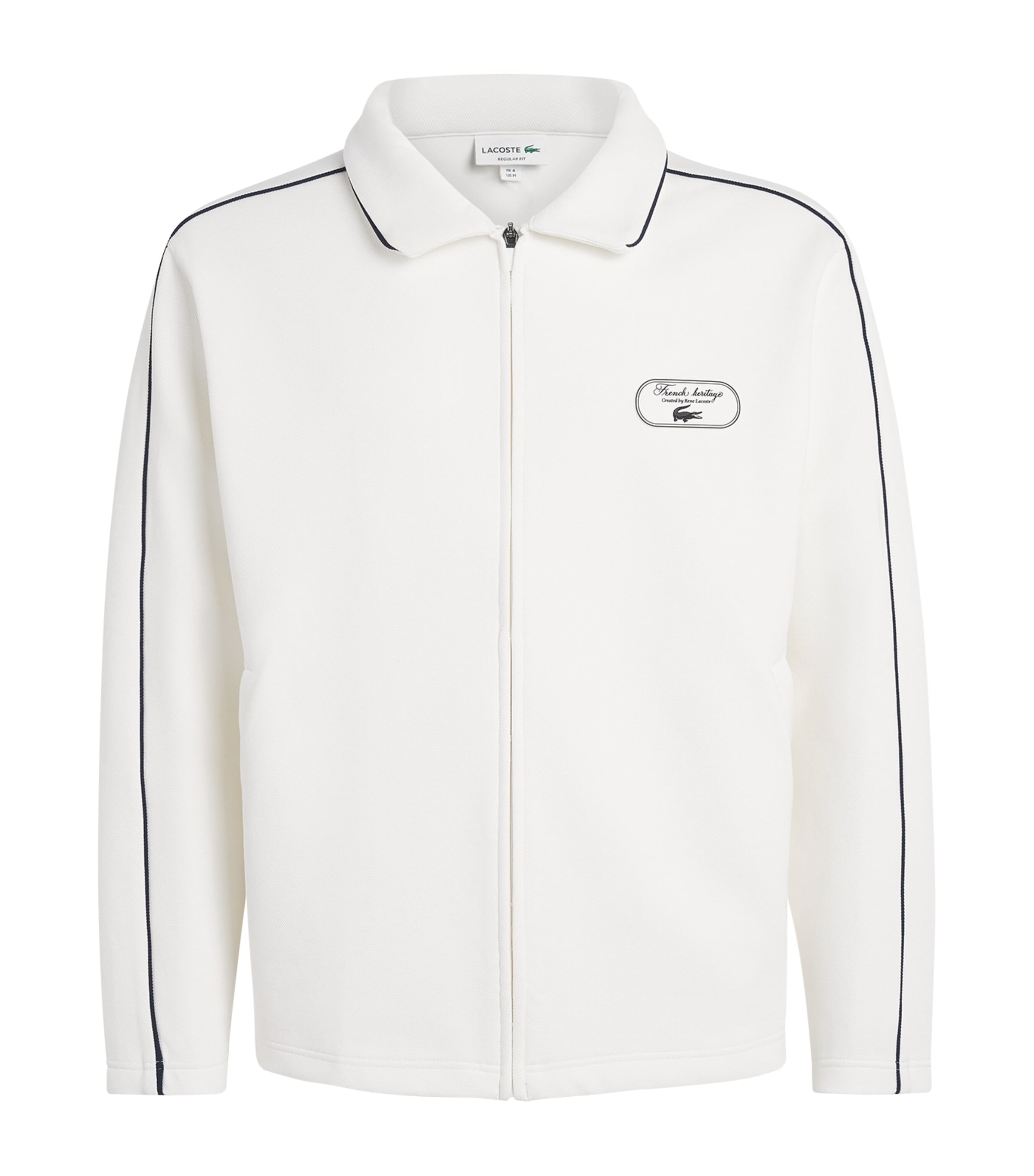 Lacoste Mens Ultra Dry Tennis Heritage Jacket Blanc Marine