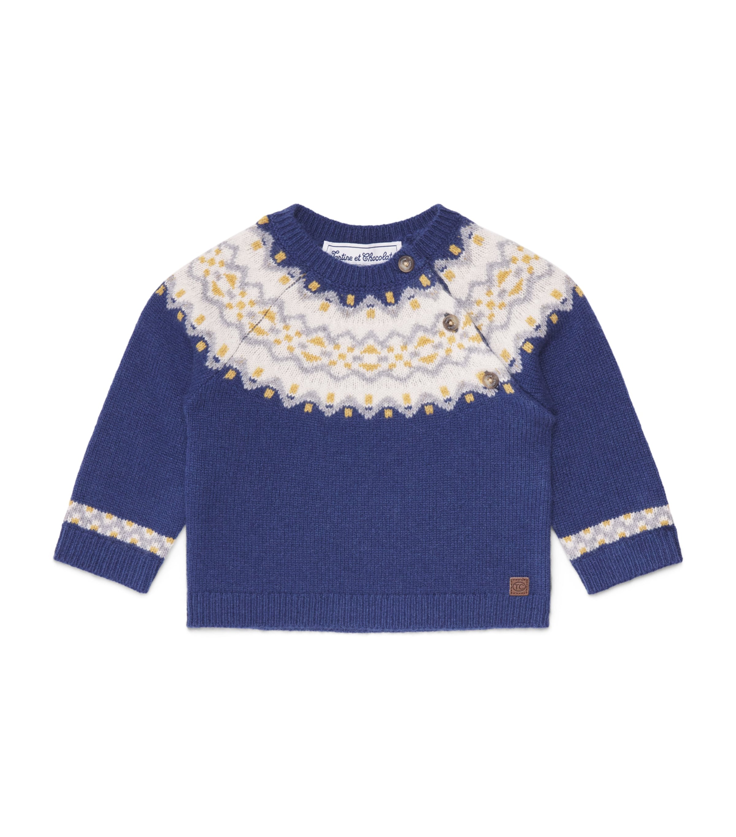 Tartine et Chocolat Wool Jacquard Sweater (3 Months-4 Years)