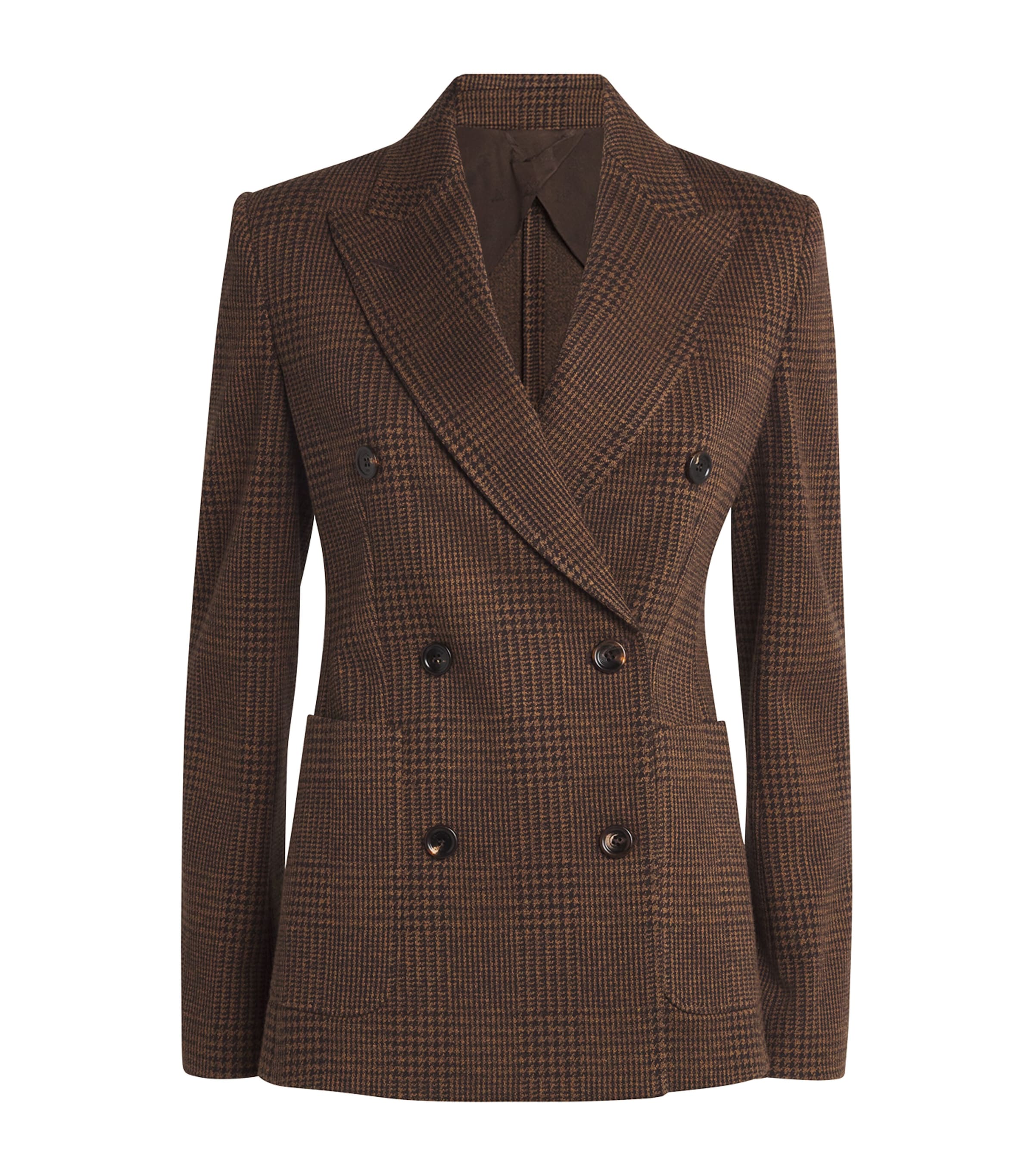 Cotton-Blend Houndstooth Blazer