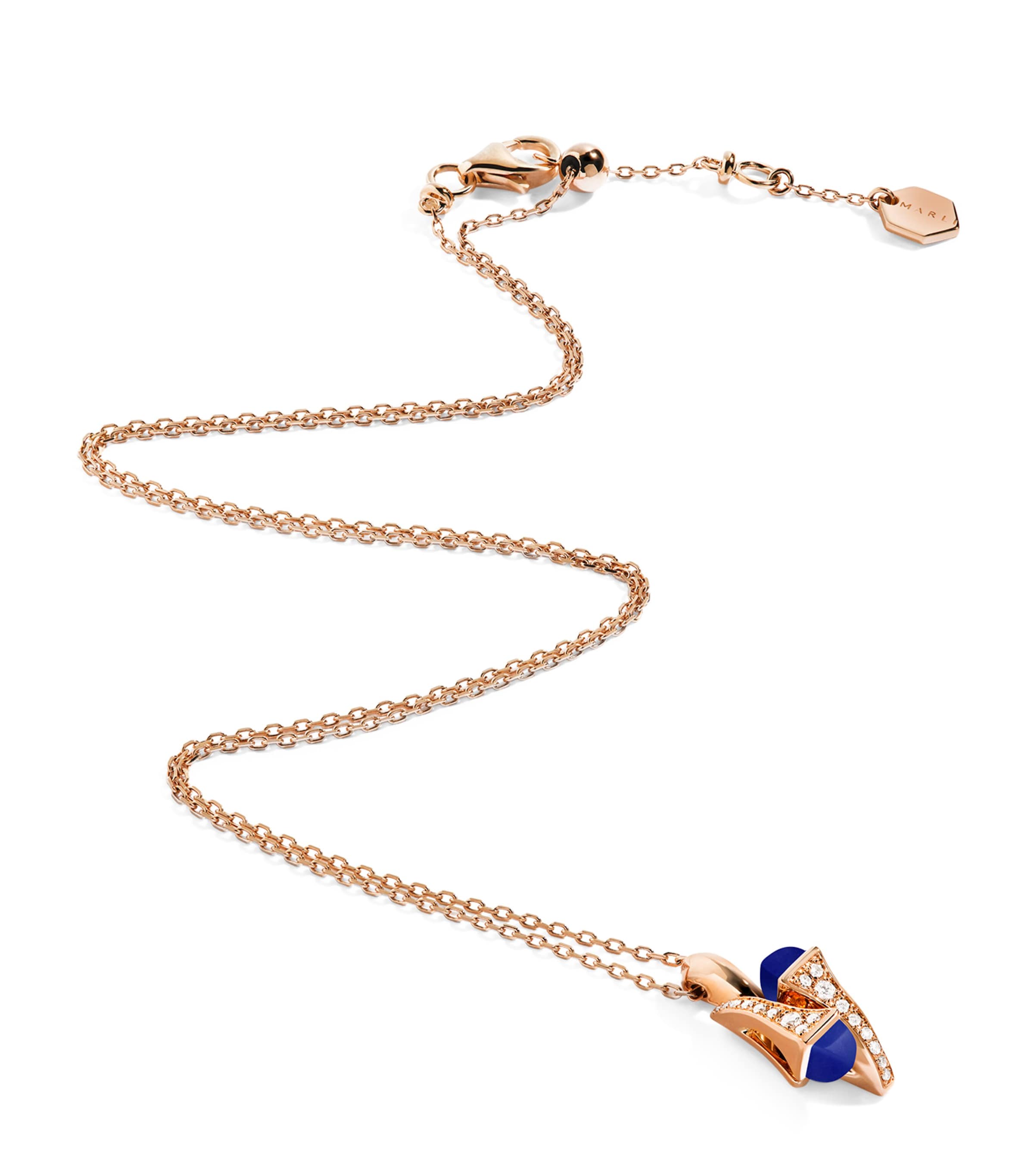 Rose Gold, Diamond and Lapis Lazuli Cleo Necklace