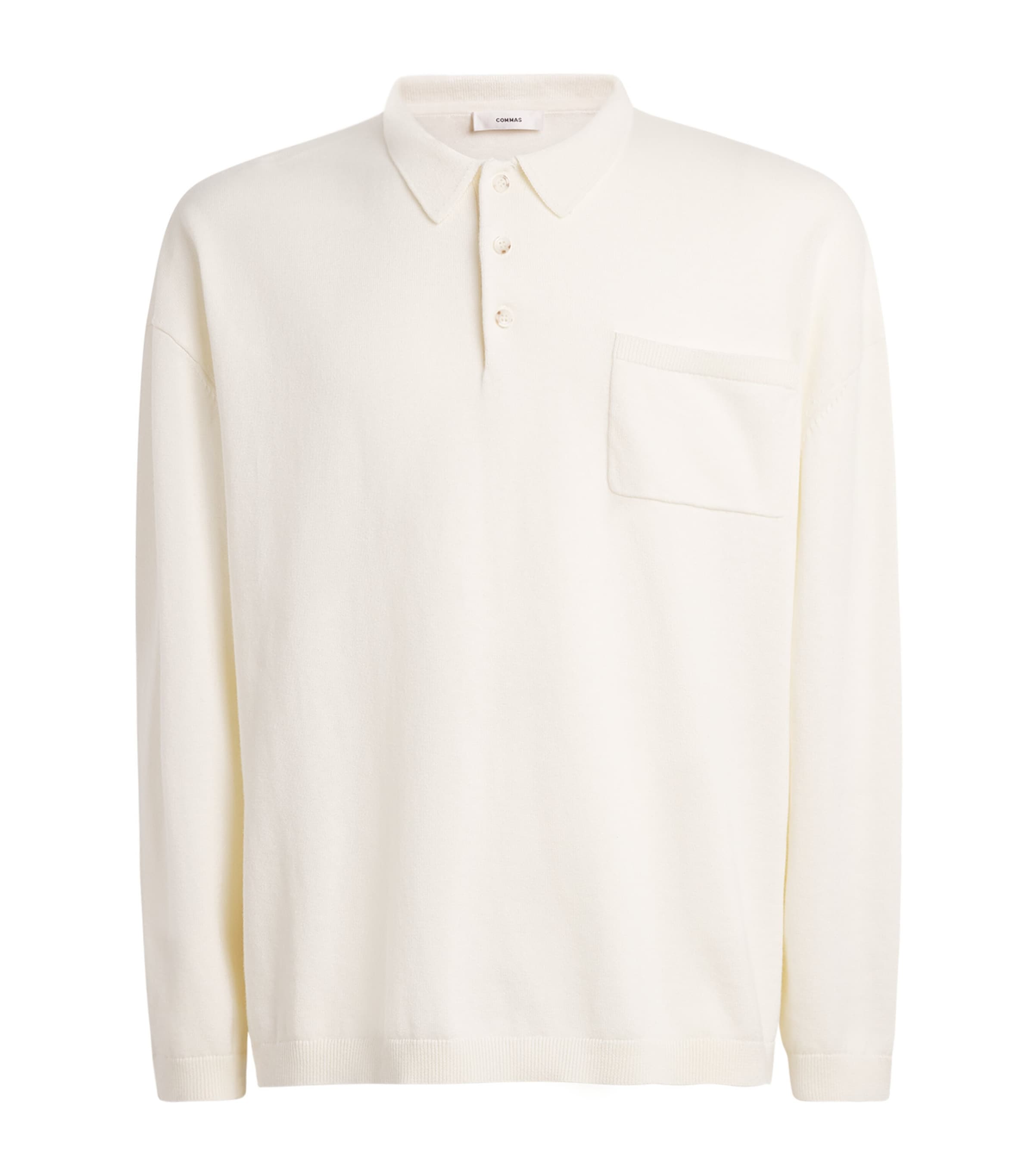 Cotton-Cashmere Polo Sweater