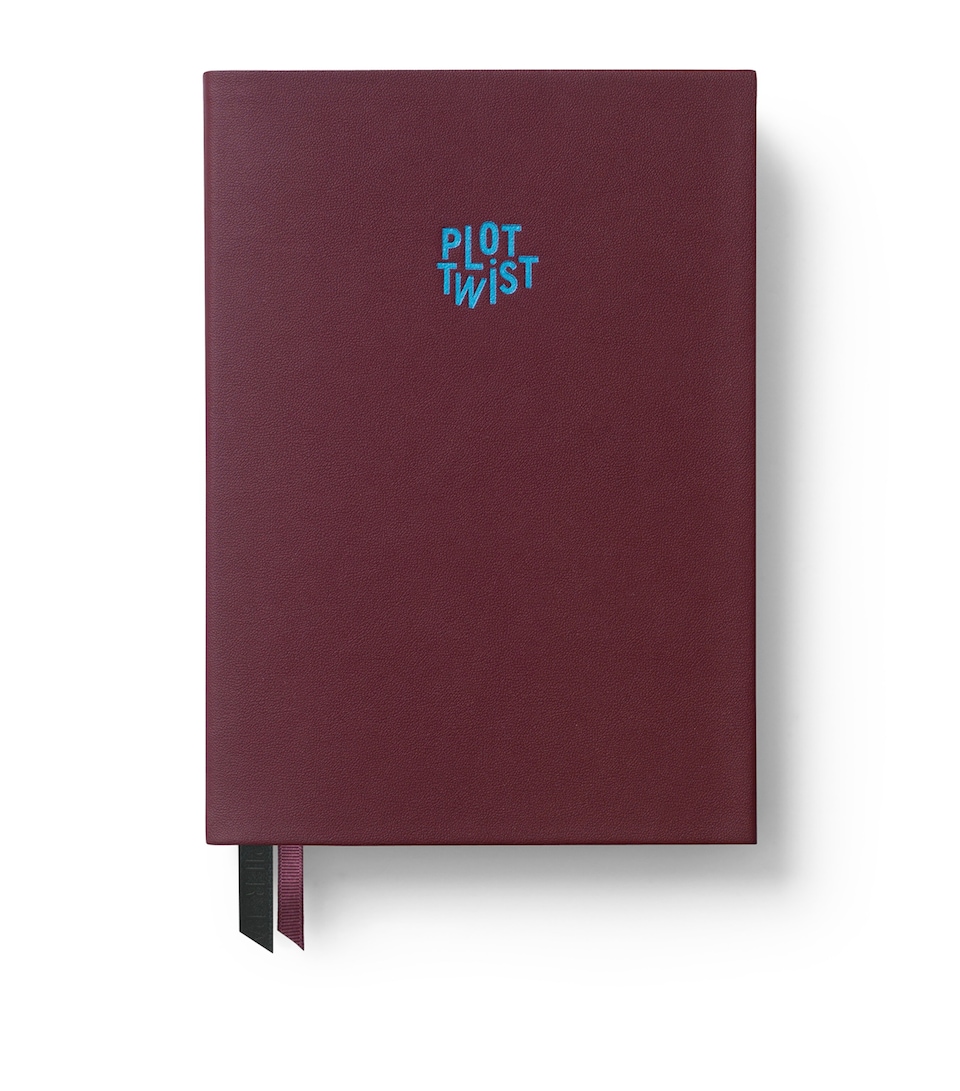 Leather Plot Twist Lined Notebook