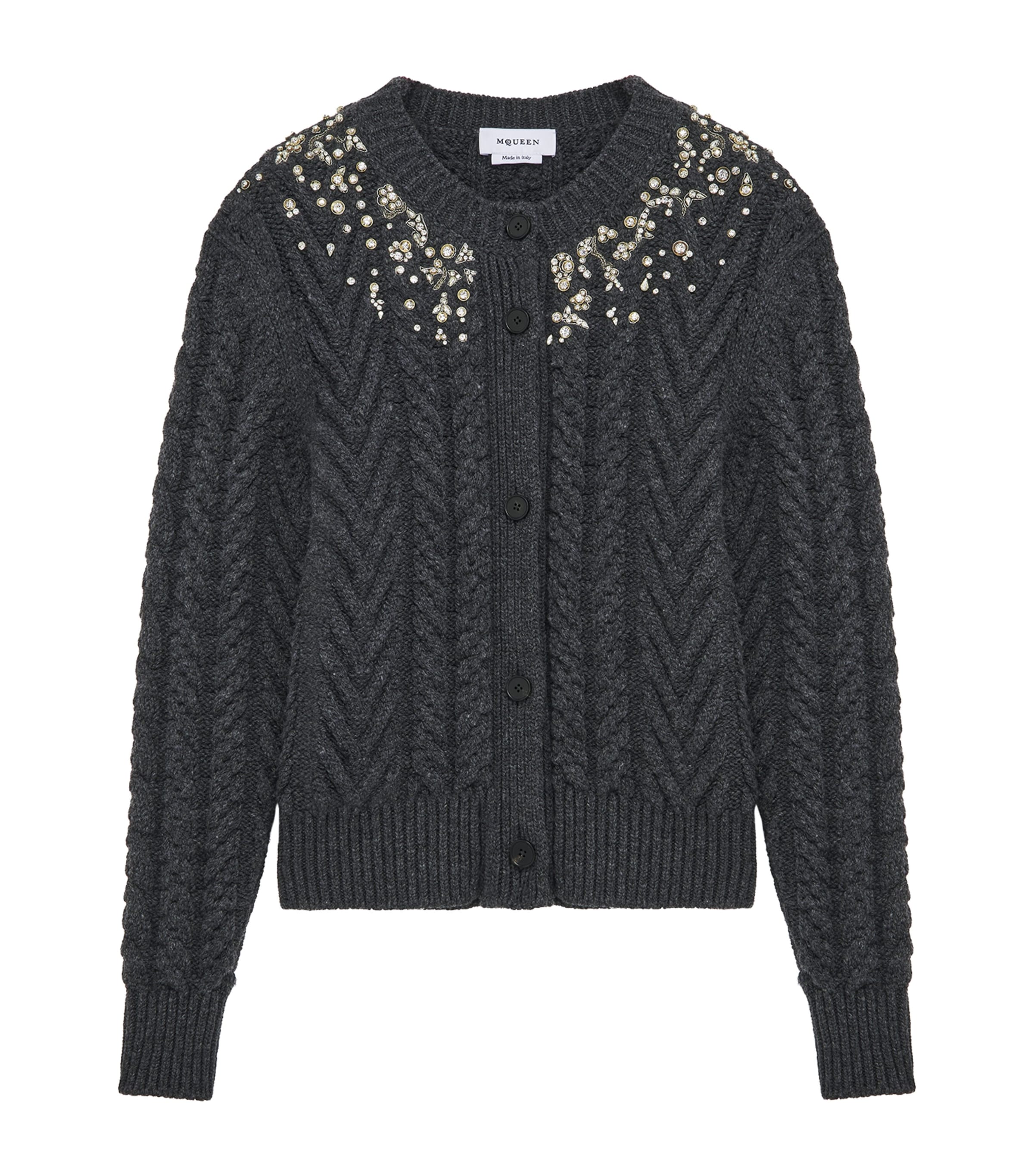 Wool-Cashmere Embellished Cardigan