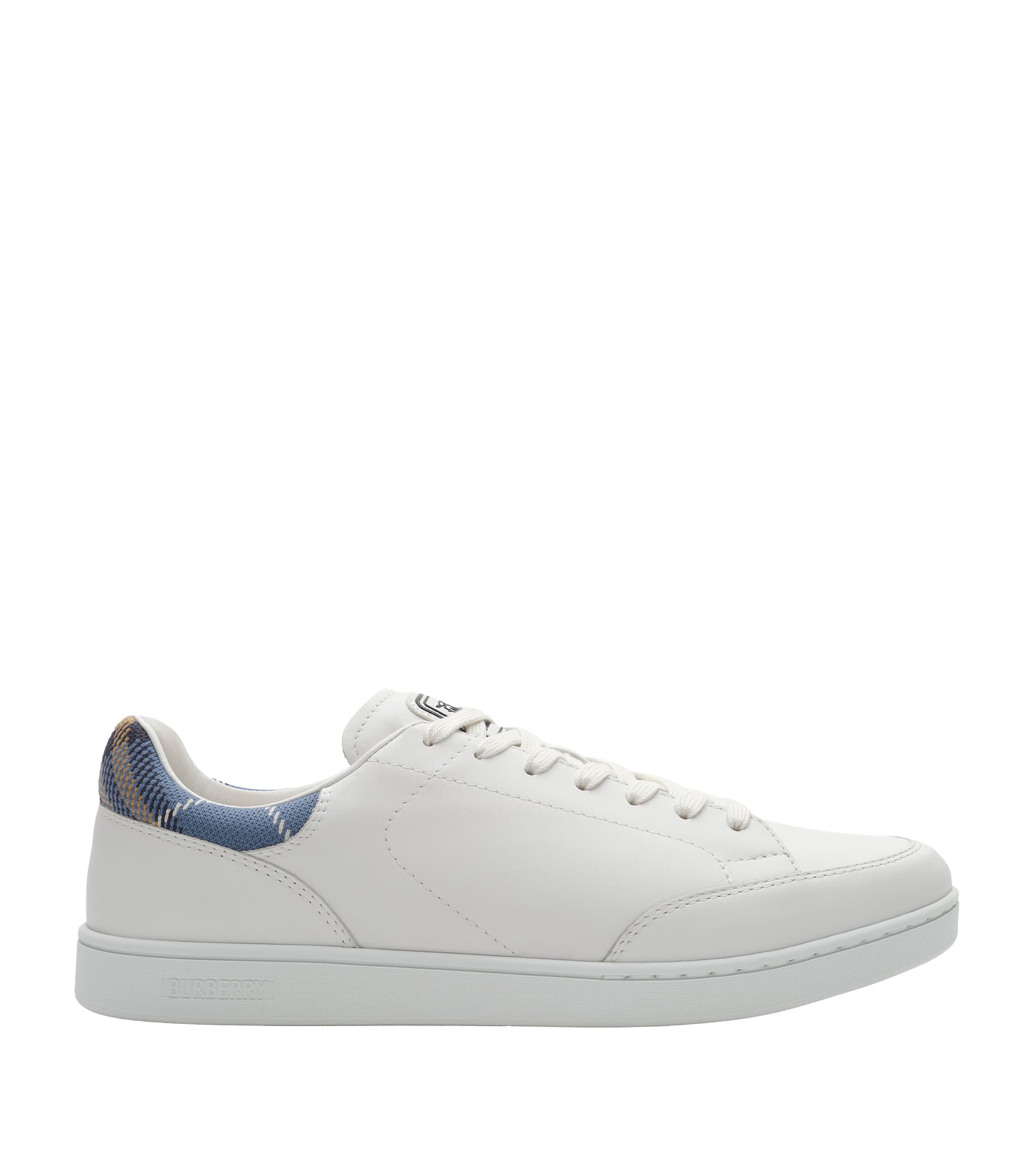 Burberry Leather Set Sneakers Por. White/wave Blue