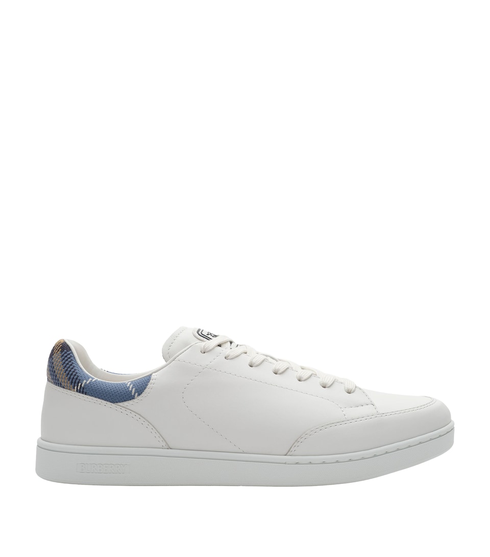 Burberry Leather Set Sneakers Por. White/wave Blue