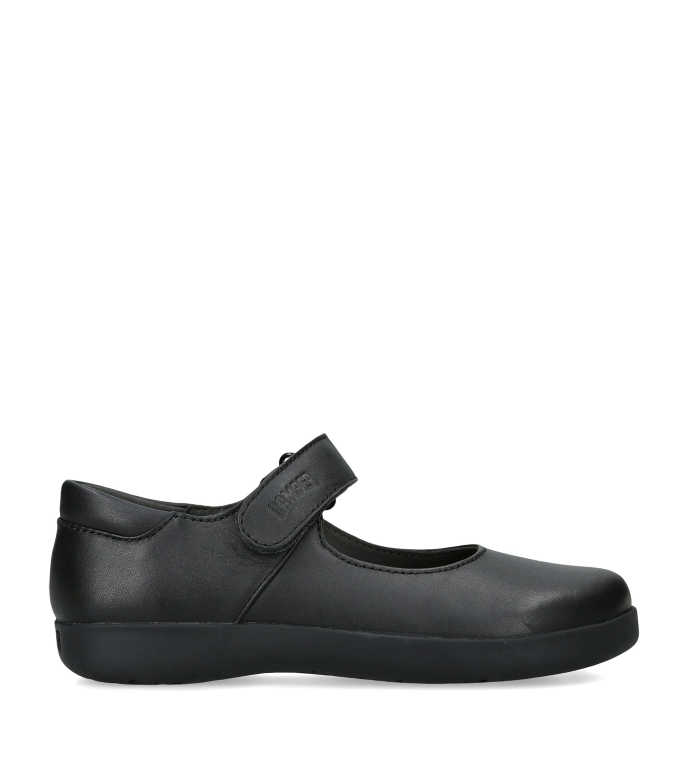 Camper Leather Spiral Comet Mary Janes Black