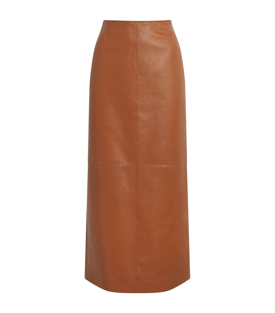 Lambskin Midi Skirt