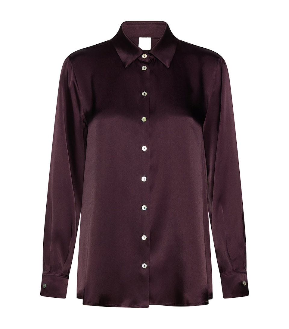 Marella Womens Satin Shirt Blackberry