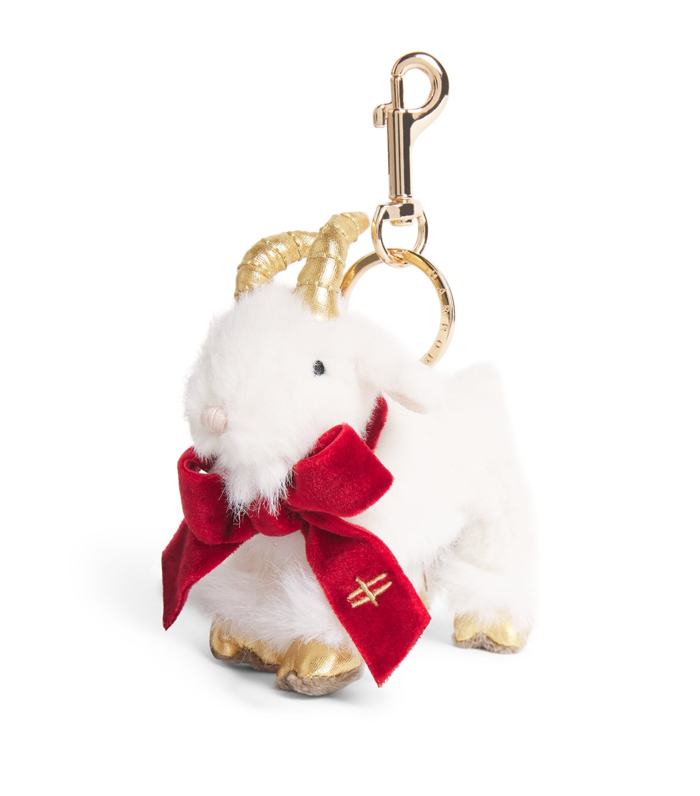 Harrods Goat Plush Keyring Brown