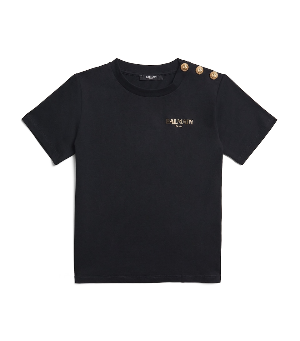 Cotton Crest-Button T-Shirt (4-14 Years)