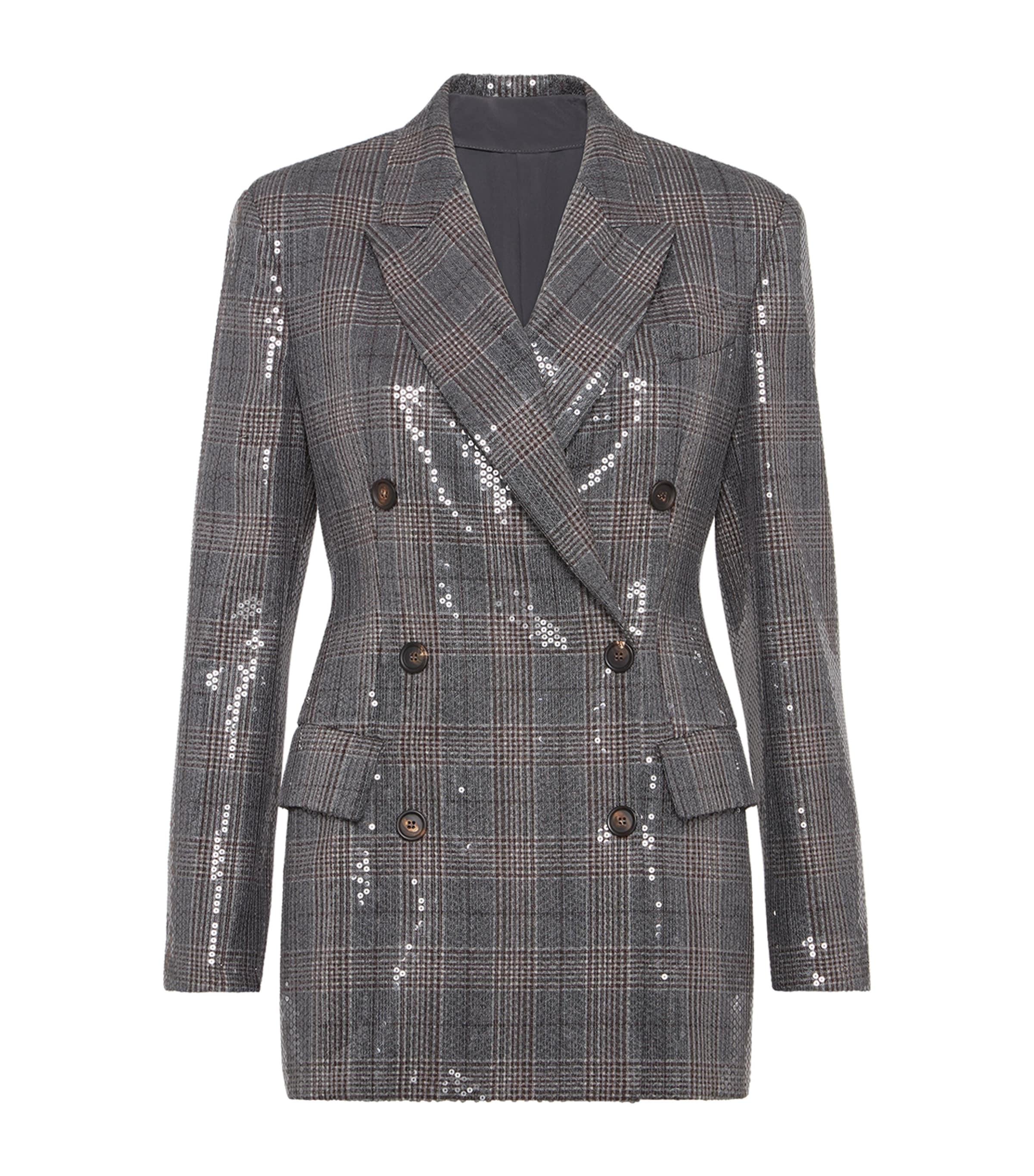 Virgin Wool Sequinned Blazer