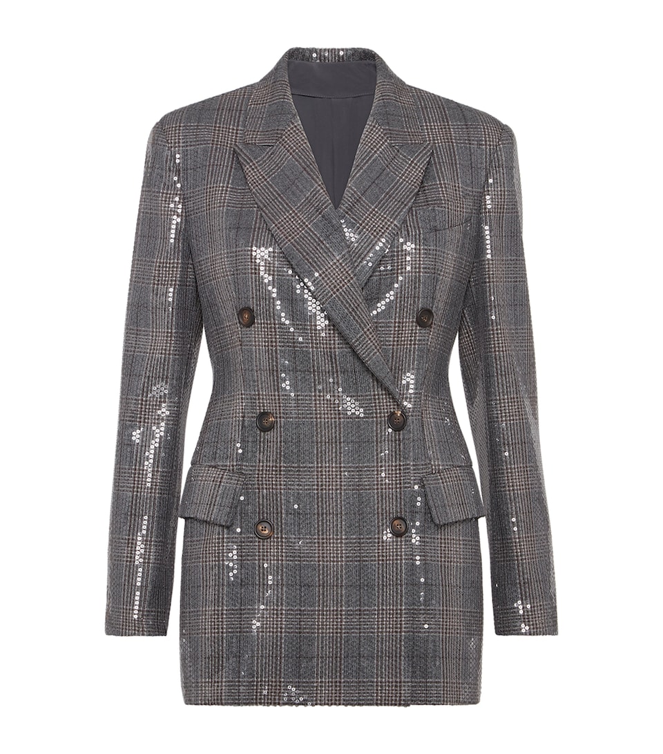 Virgin Wool Sequinned Blazer