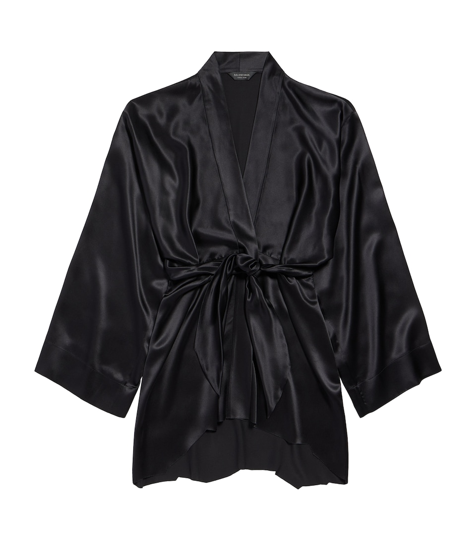 Silk Mini Wrap Dress