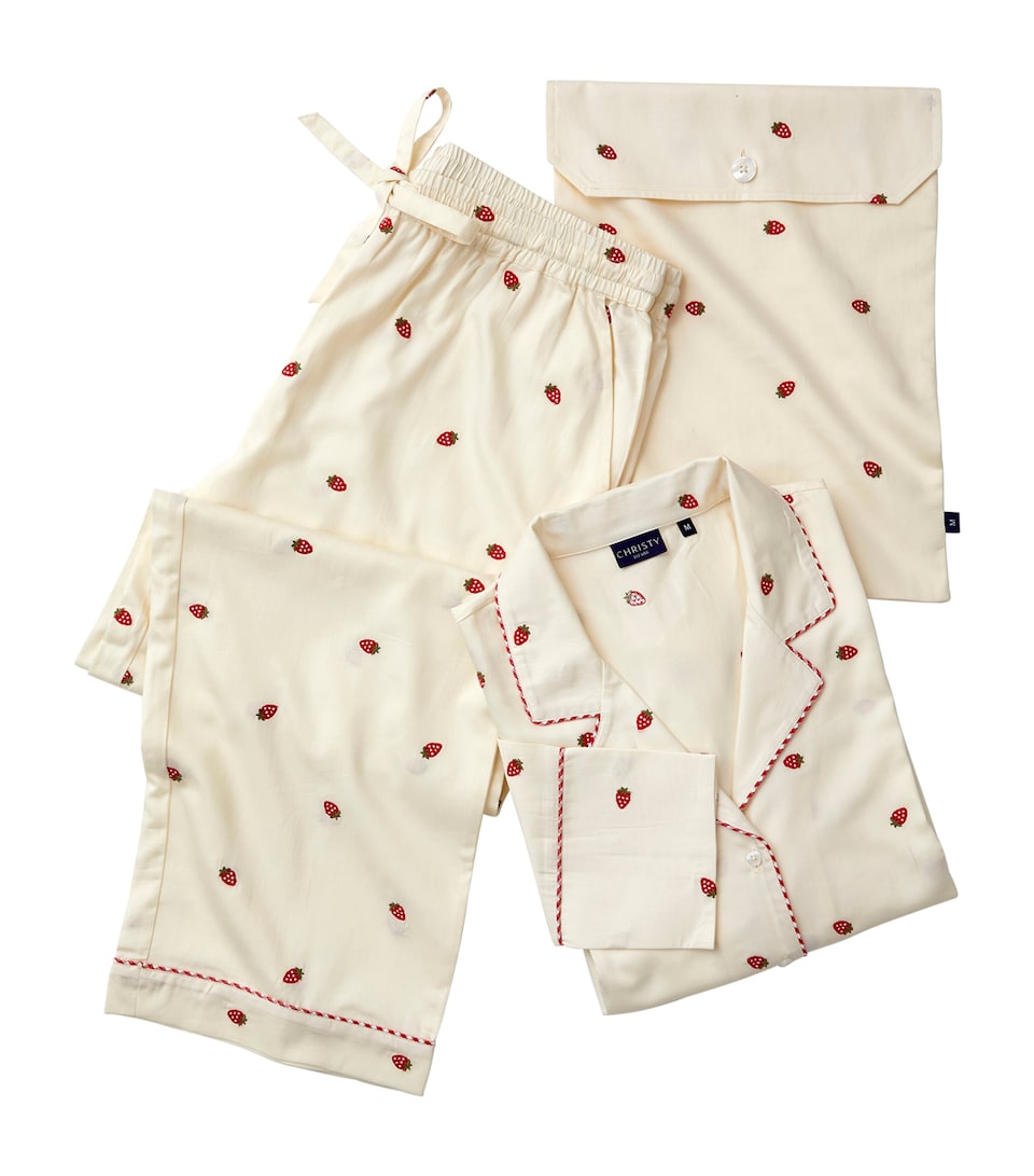Christy x Wimbledon Strawberry Pyjama Set (Small) White