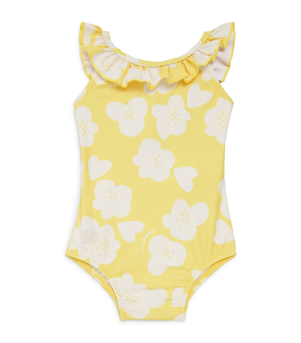 Liewood Floral Kallie Swimsuit (9 Months-5 Years) Flower/lemon Yellow