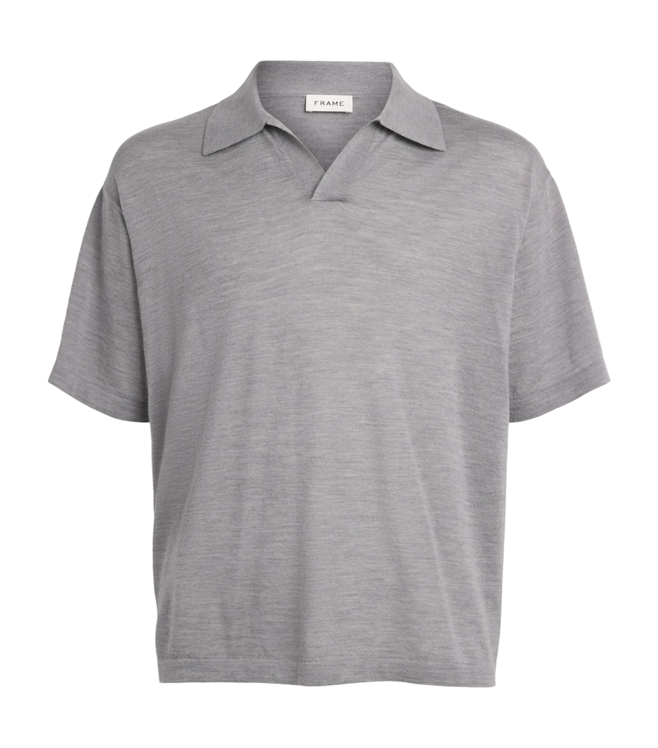FRAME Mens Wool-Cashmere Superfine Polo Shirt Ltgm
