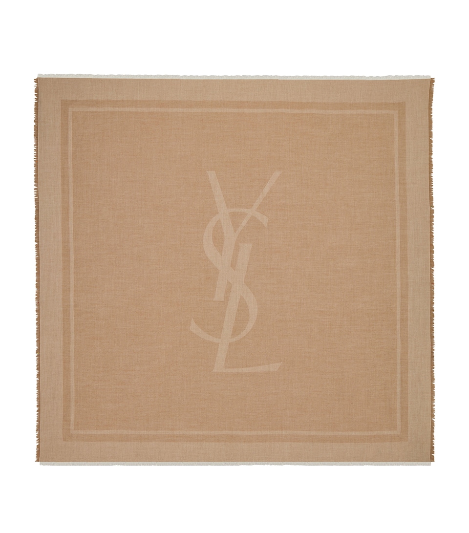 Saint Laurent Cashmere-Silk Cassandre Scarf