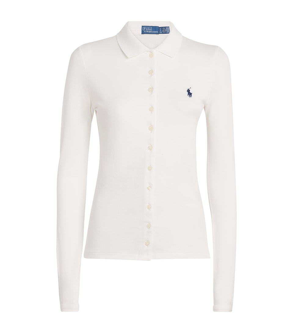 Stretch-Cotton Polo Pony Shirt