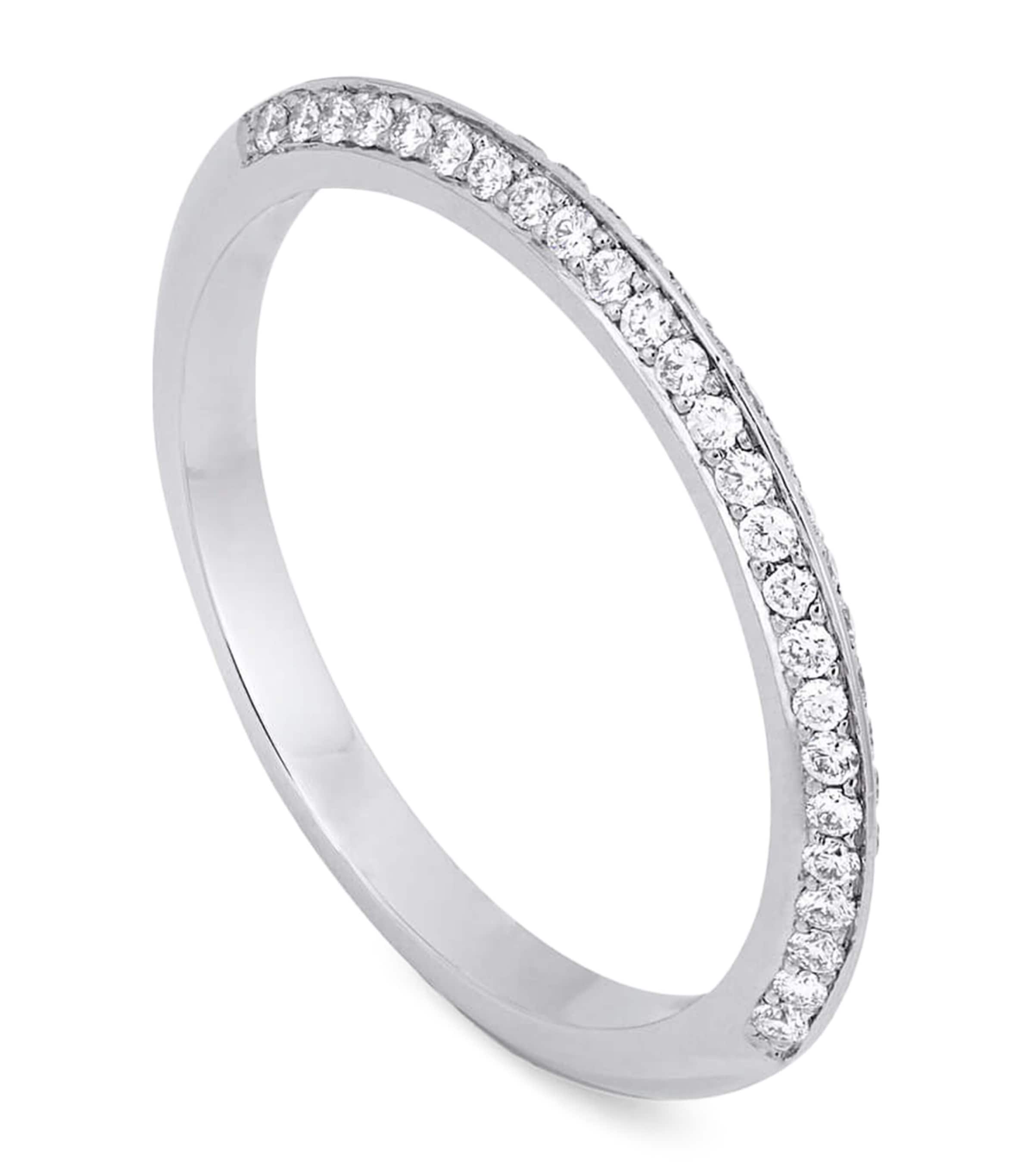 Boodles Platinum and Diamond Petal Wedding Ring Platinum