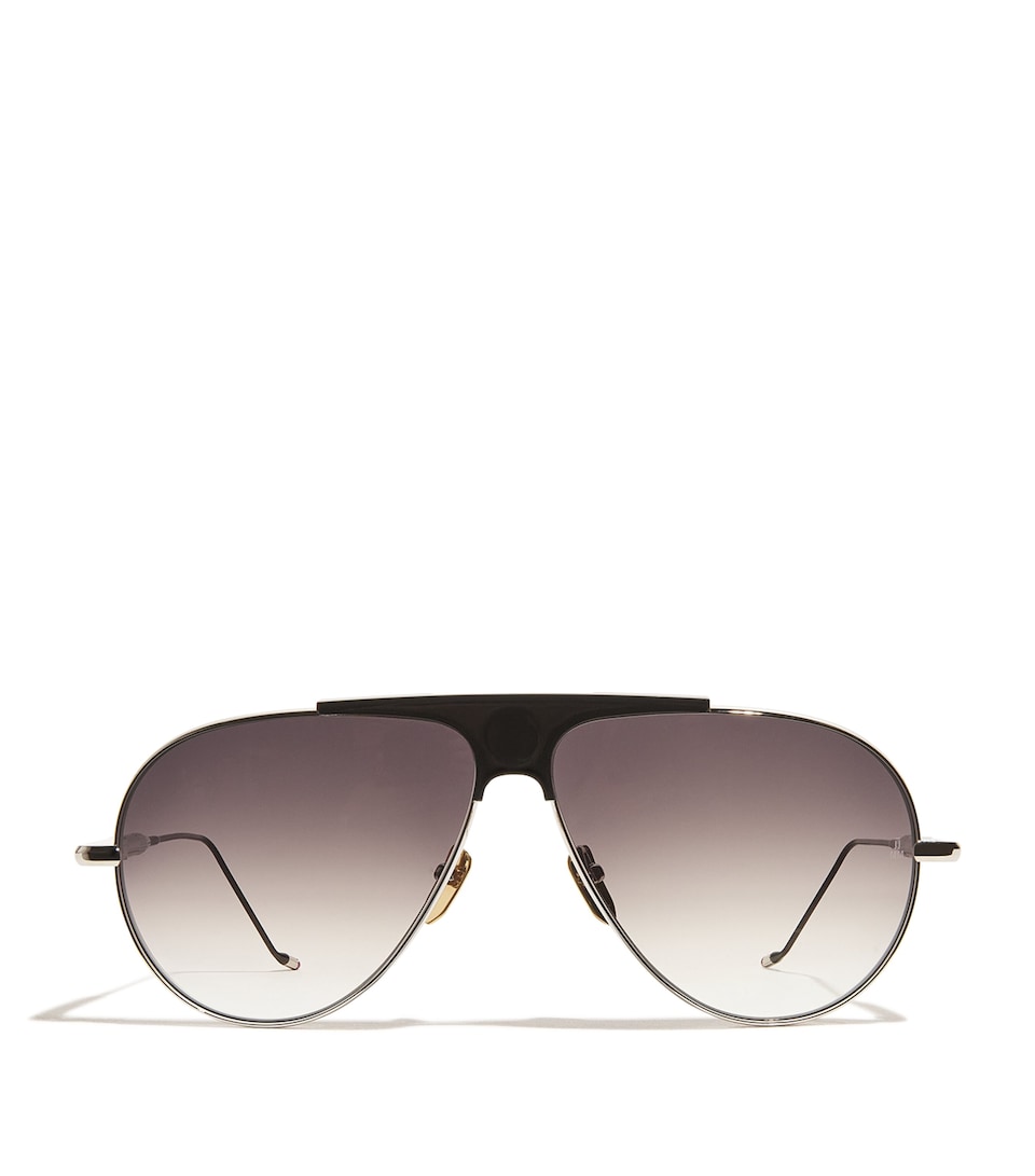 Jacques Marie Mage Daido Aviator Sunglasses Silver