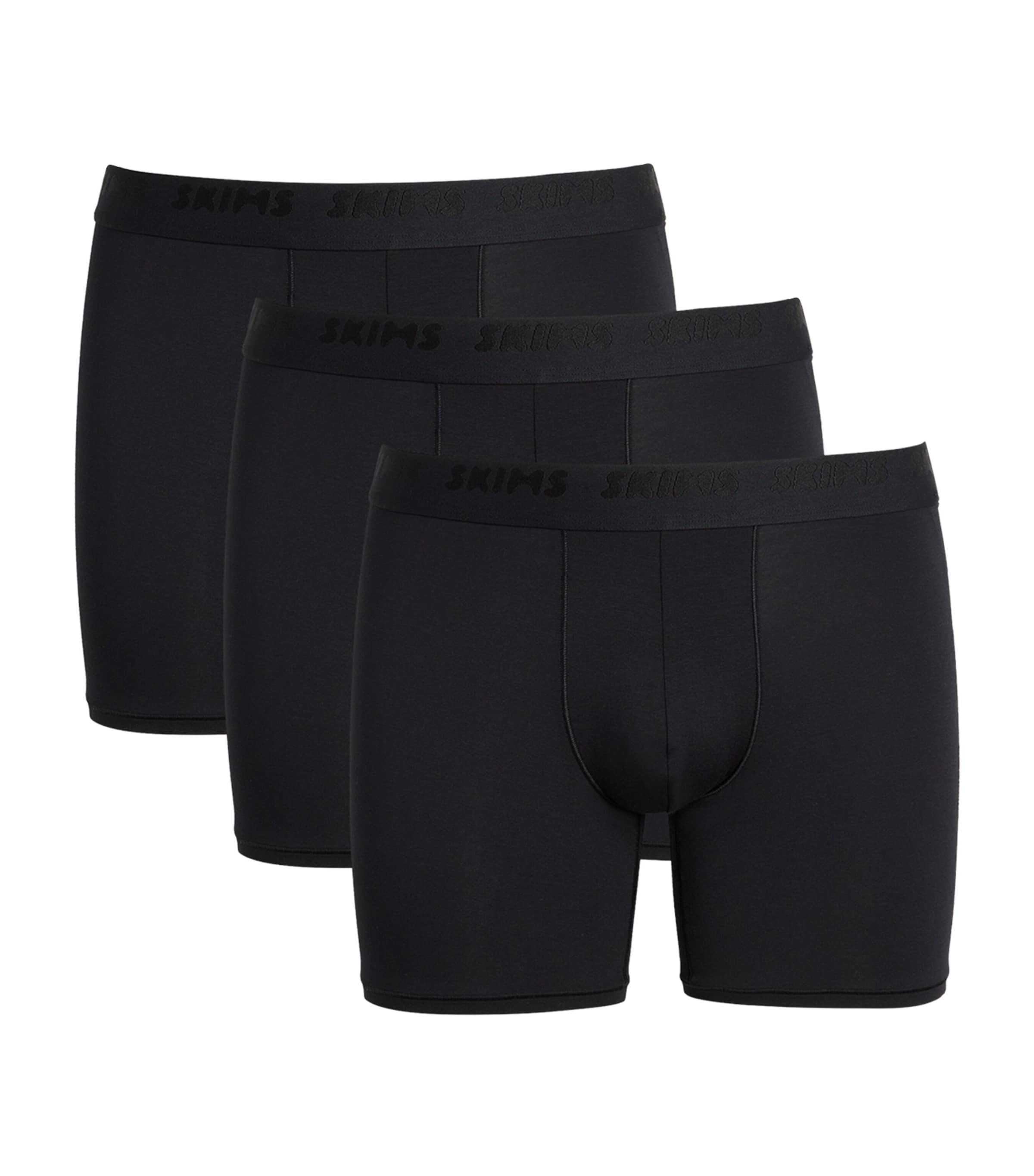 Skims Mens Stretch Boxer Briefs (Pack of 3) Obsidian