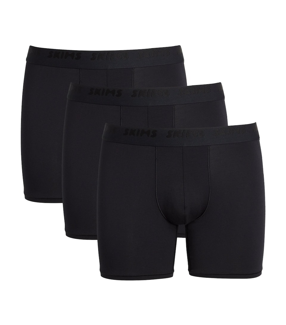 Skims Mens Stretch Boxer Briefs (Pack of 3) Obsidian