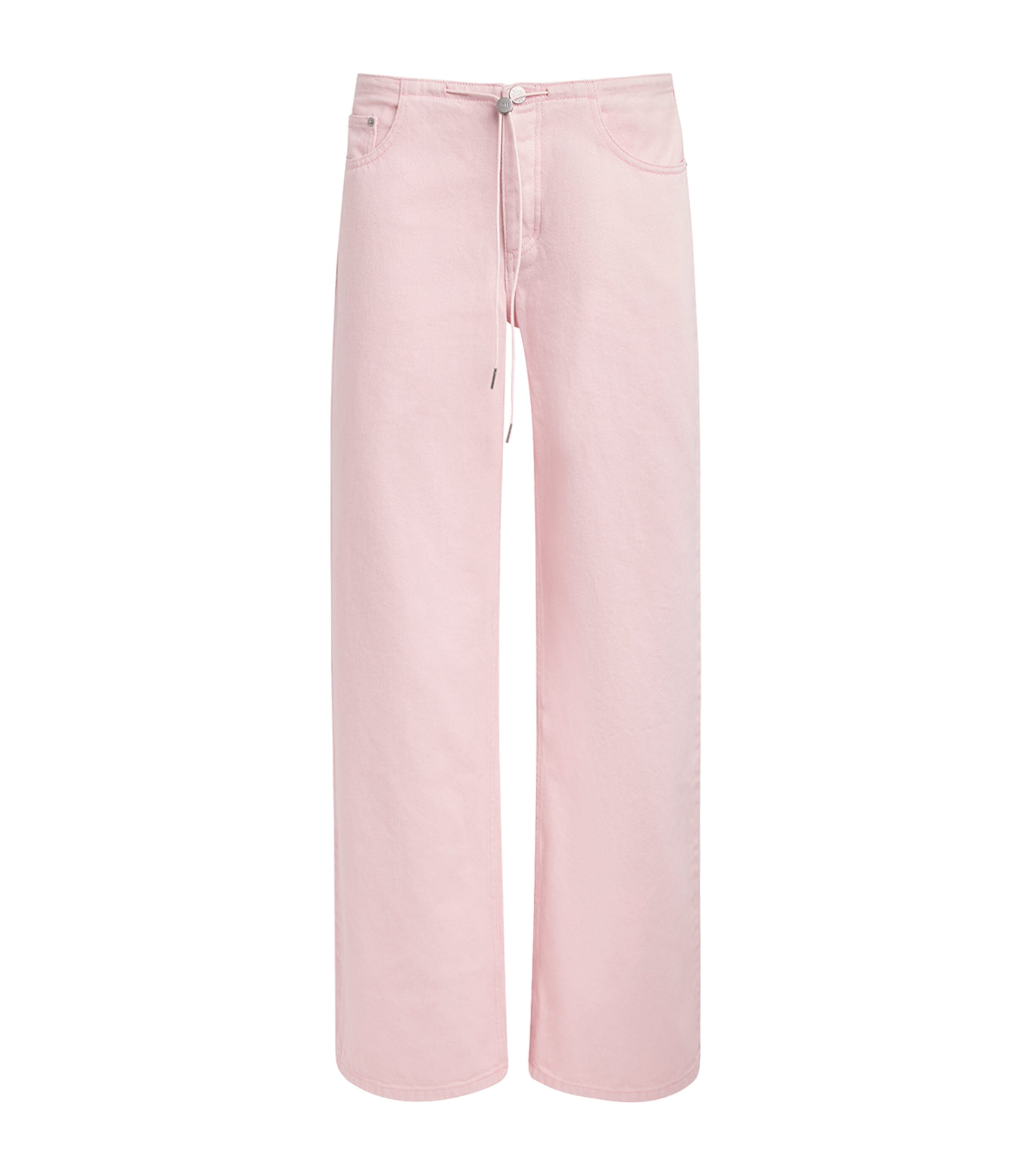 STILL HERE Womens Cool Wide-Leg Jeans Pink