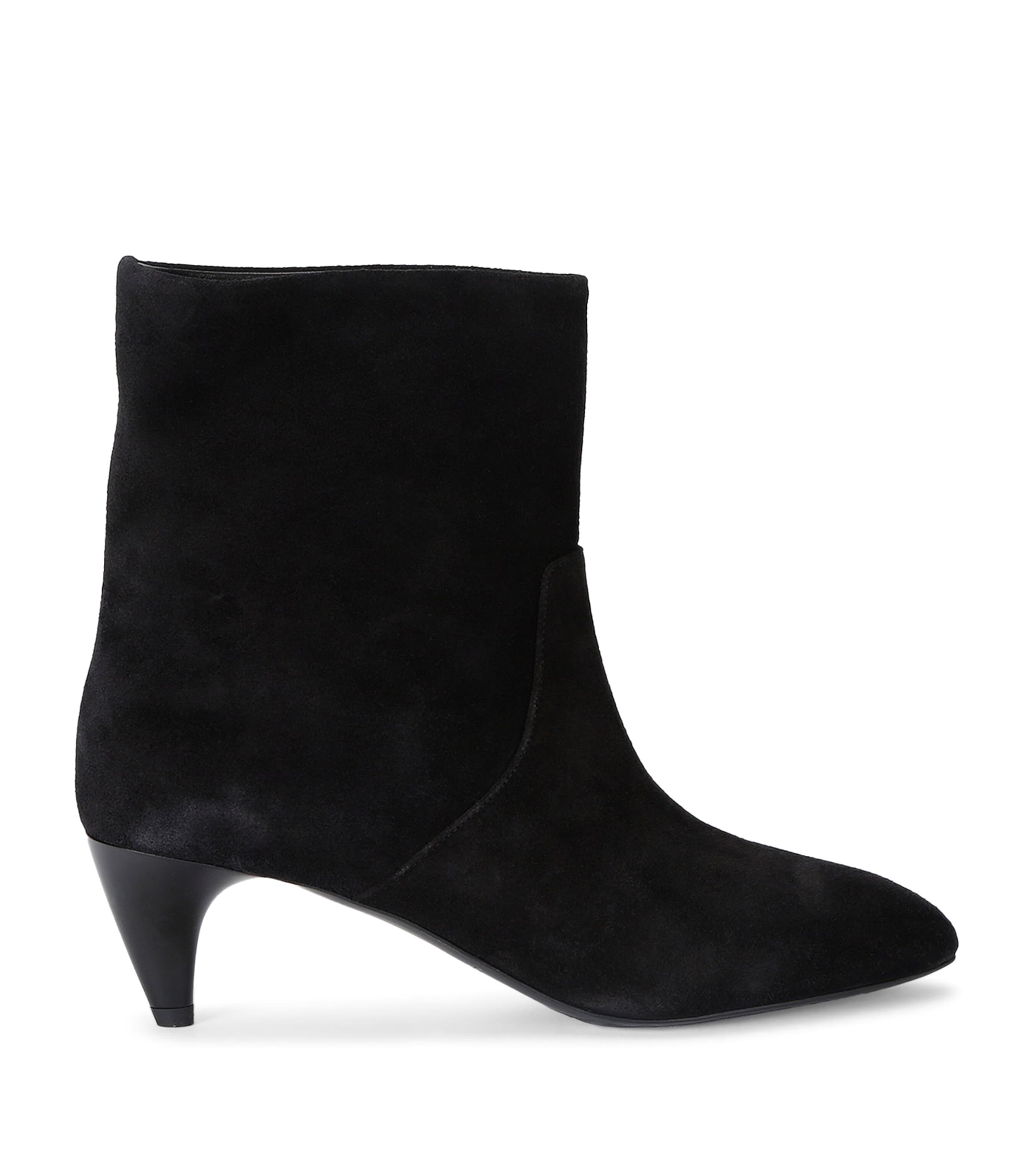 Isabel Marant Suede Jiry Ankle Boots 55 Black