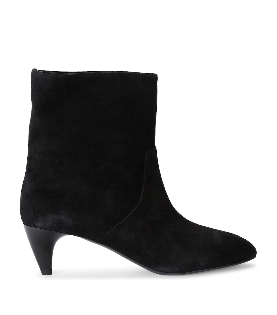 Isabel Marant Suede Jiry Ankle Boots 55 Black