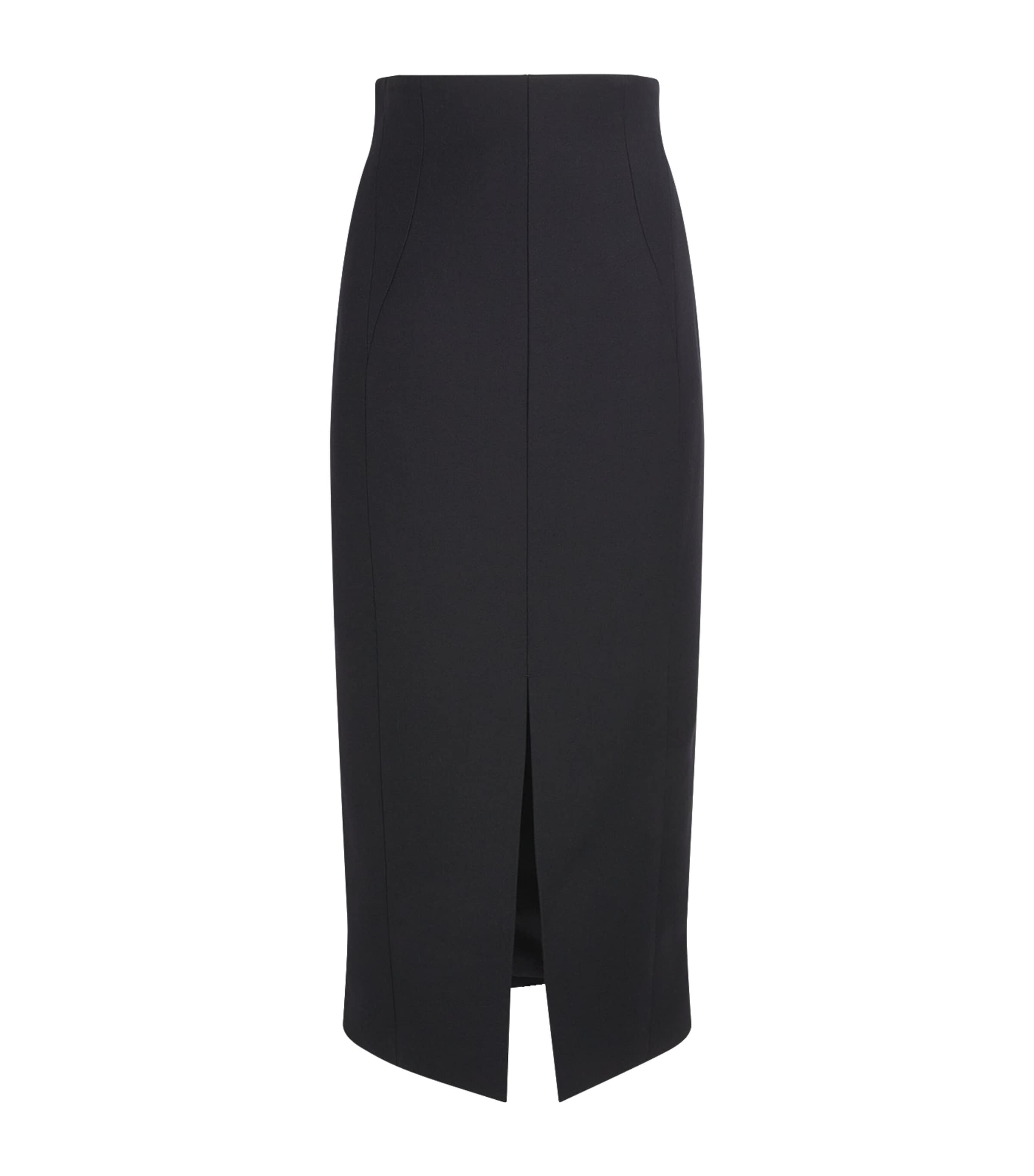CAMILLA AND MARC Womens Wool Corset Waist Caius Midi Skirt Dblk Black